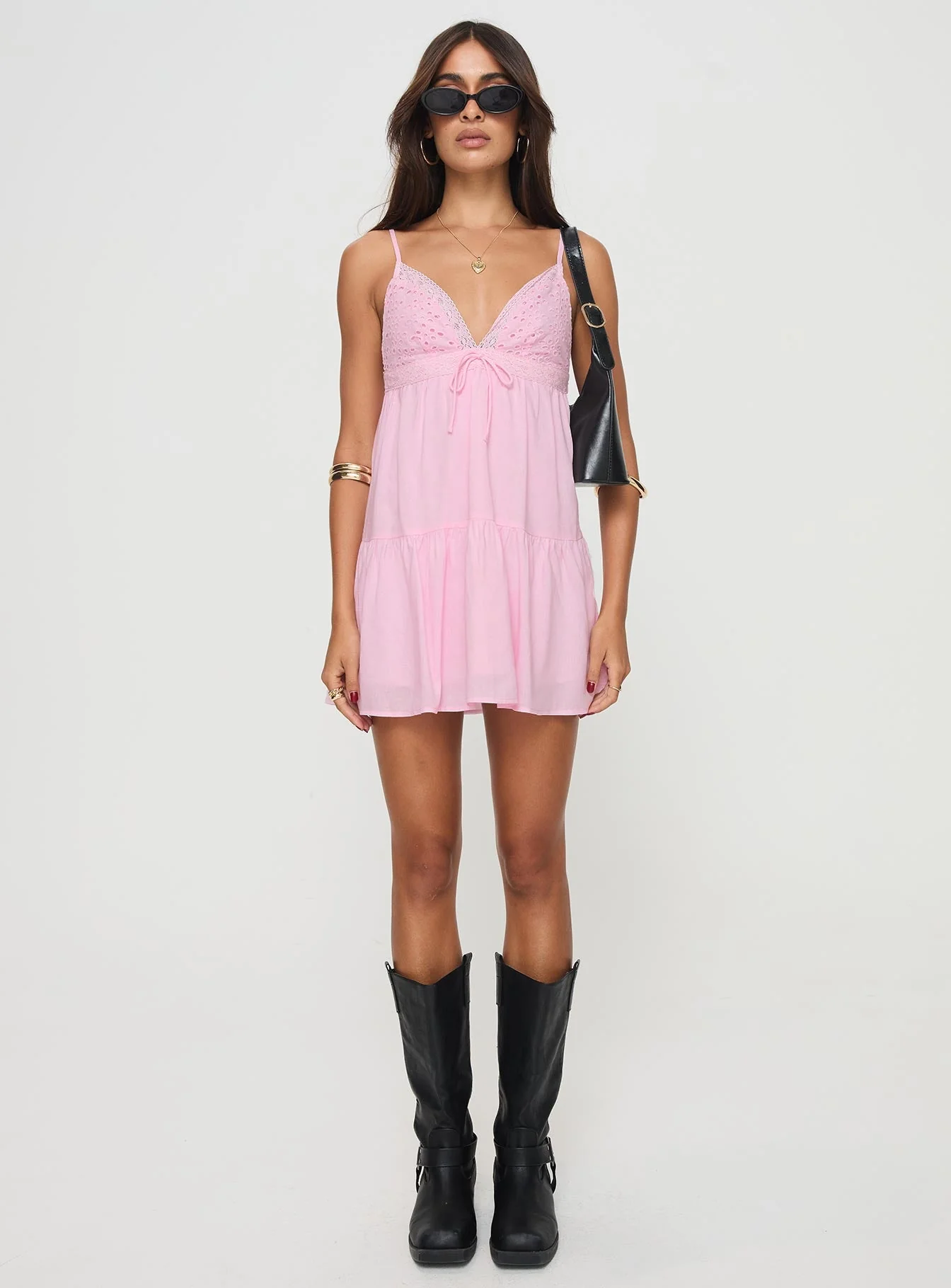 Nicoletta Mini Dress Light Pink - Image 7