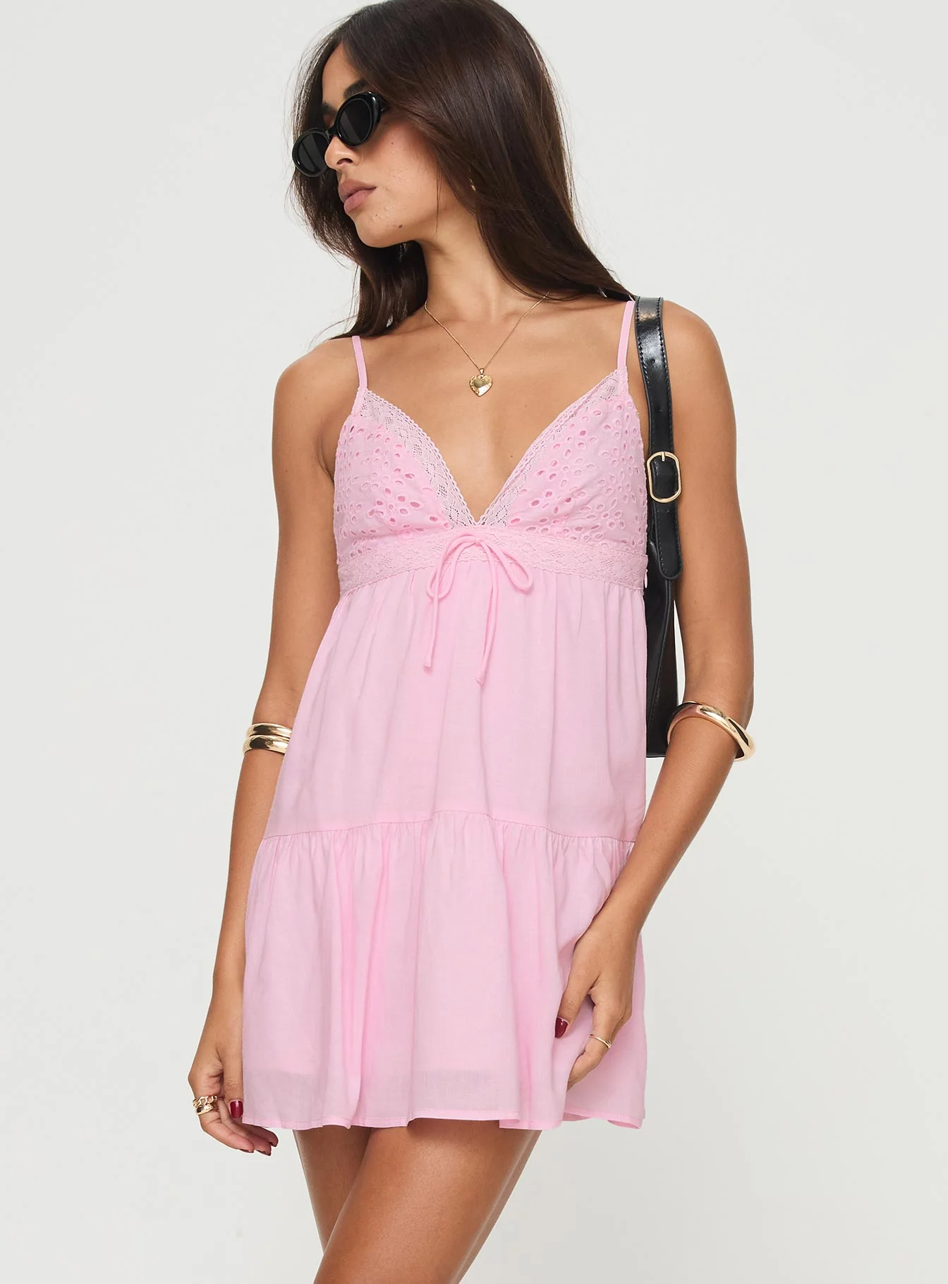 Nicoletta Mini Dress Light Pink Petite - Image 2