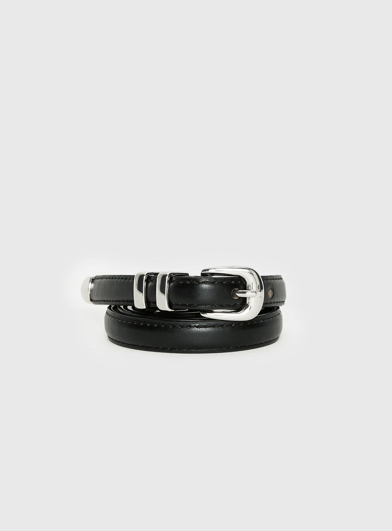 Night Changes Micro Faux Leather Belt Black - Image 2