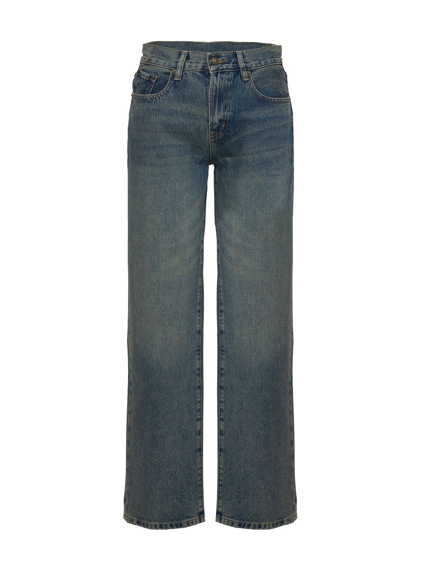 Night Owl Mid Rise Straight Leg Jean Grunge Wash - Image 6