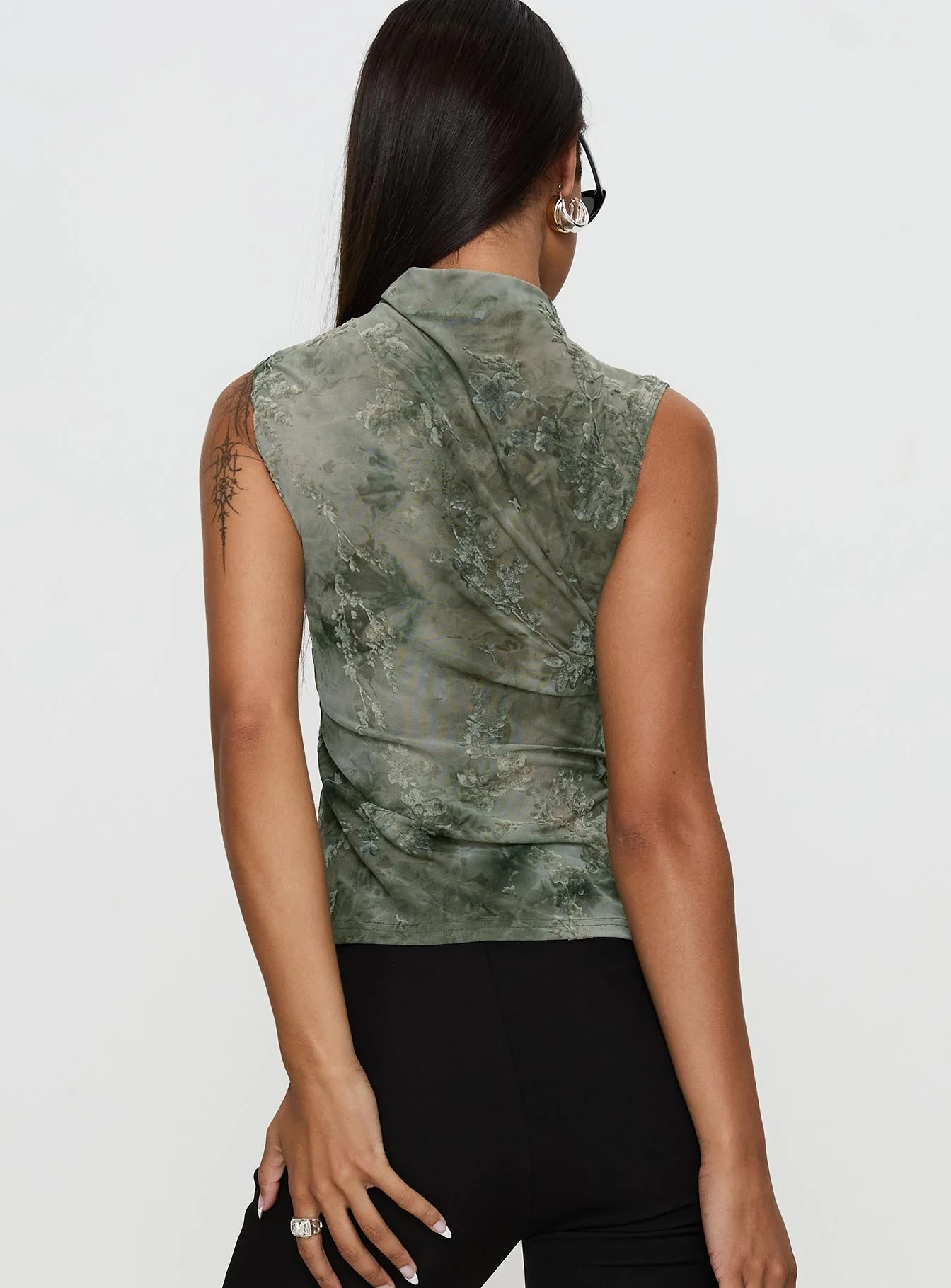 Nights All Alone High Neck Top Multi - Image 5