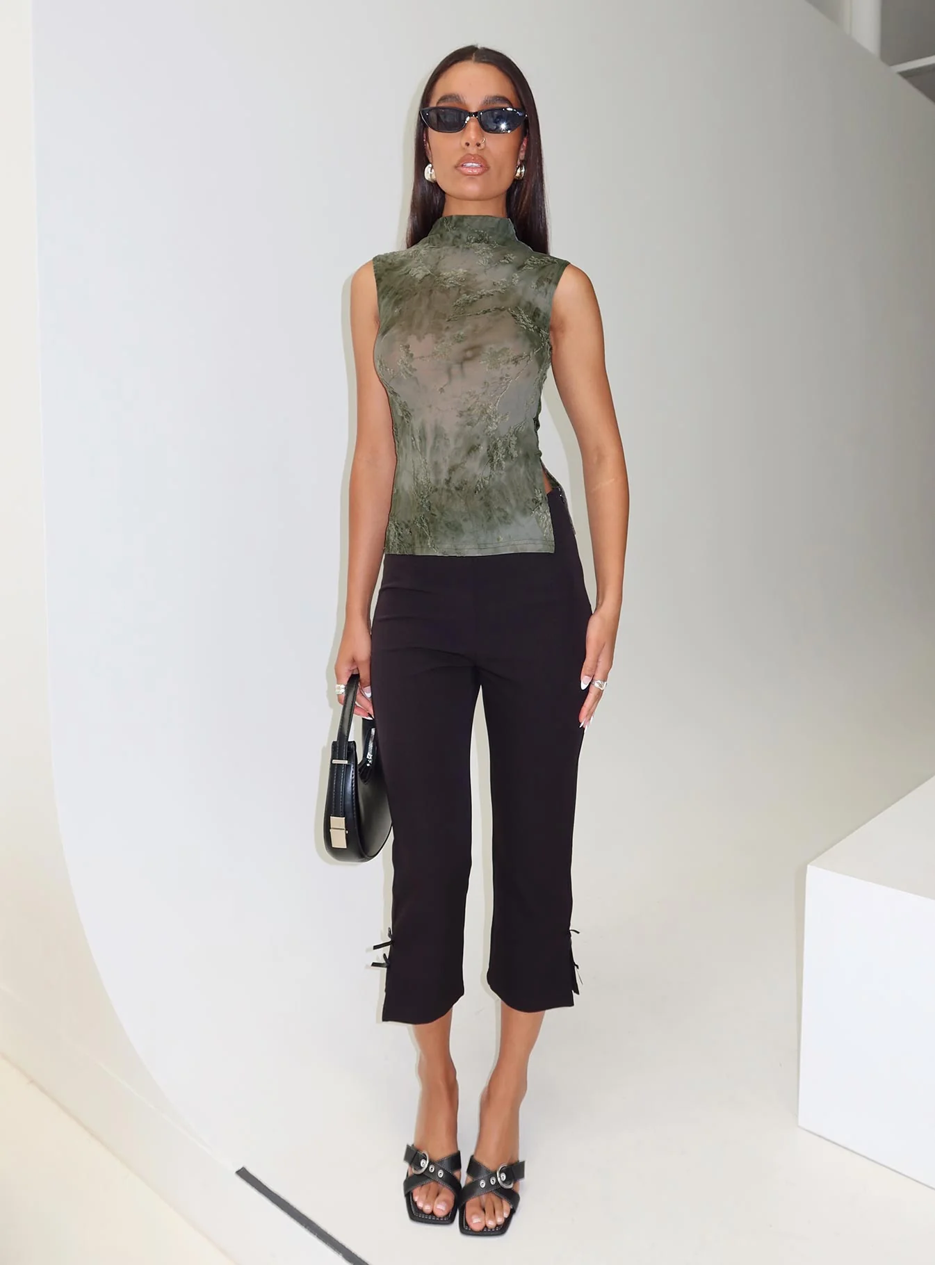 Nights All Alone High Neck Top Multi - Image 8