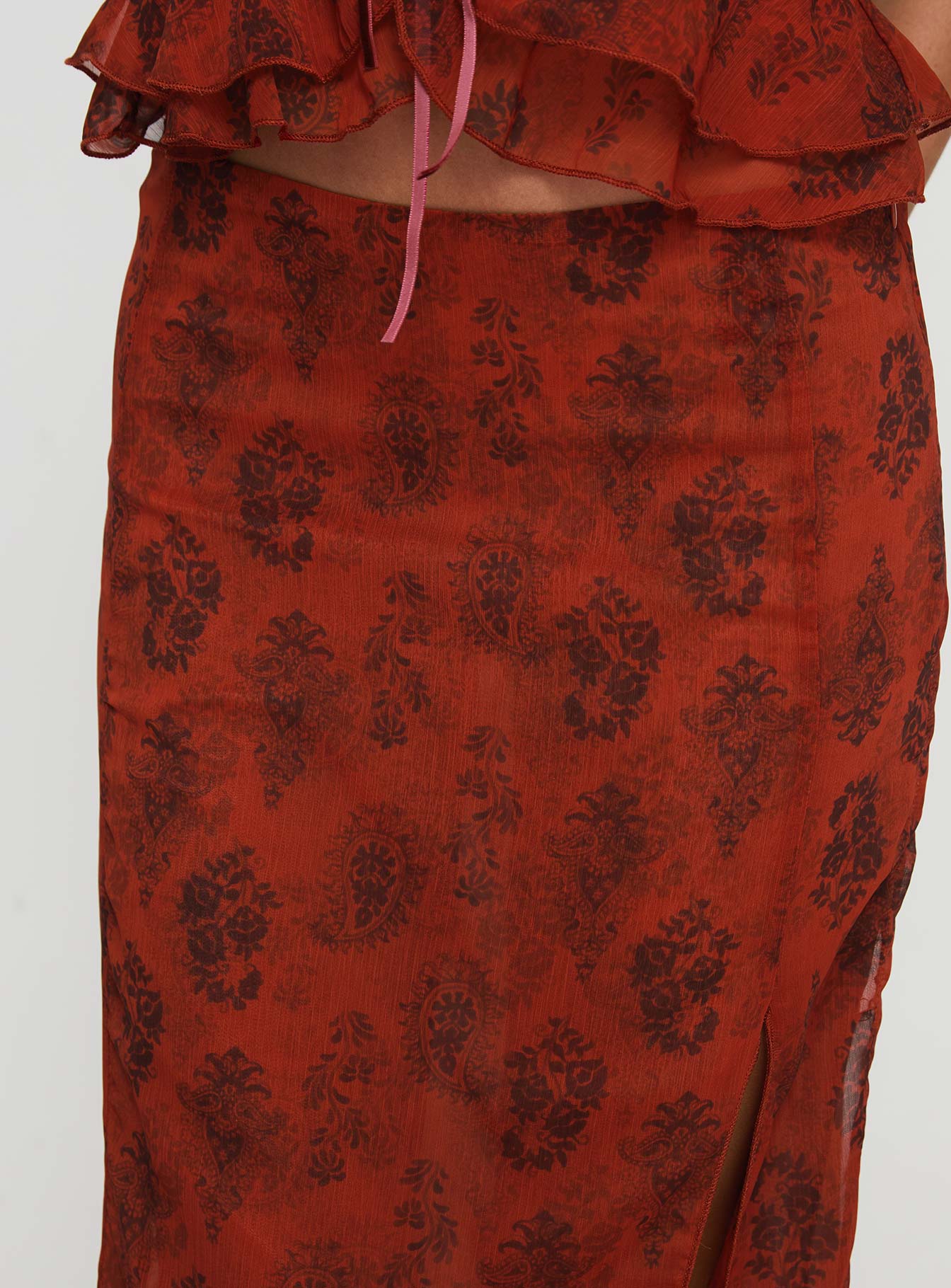Nikolise Maxi Skirt Red - Image 6