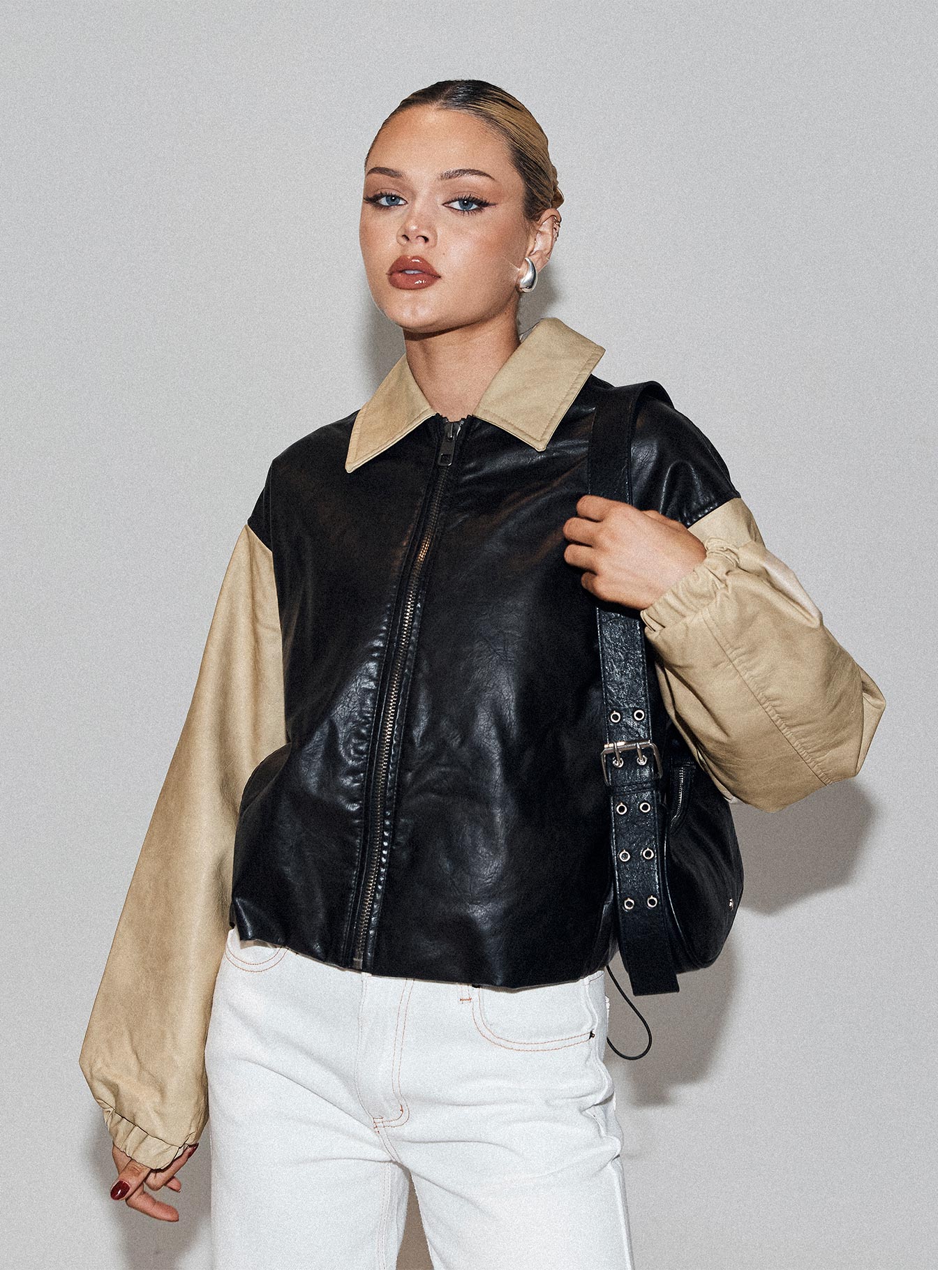 Nirvana Bomber Jacket Camel - Image 8