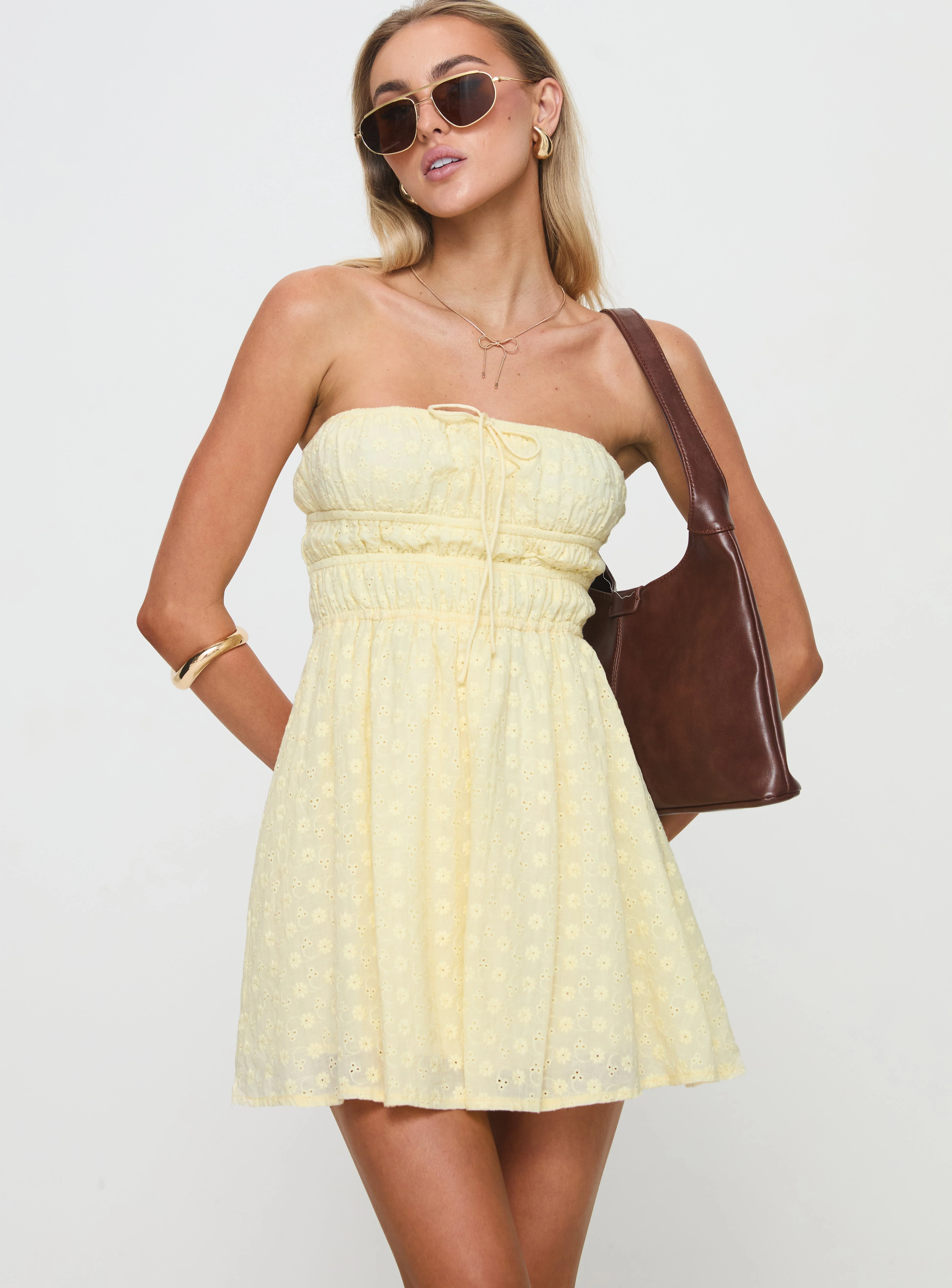 Nnarlia Mini Dress Lemon - Image 2