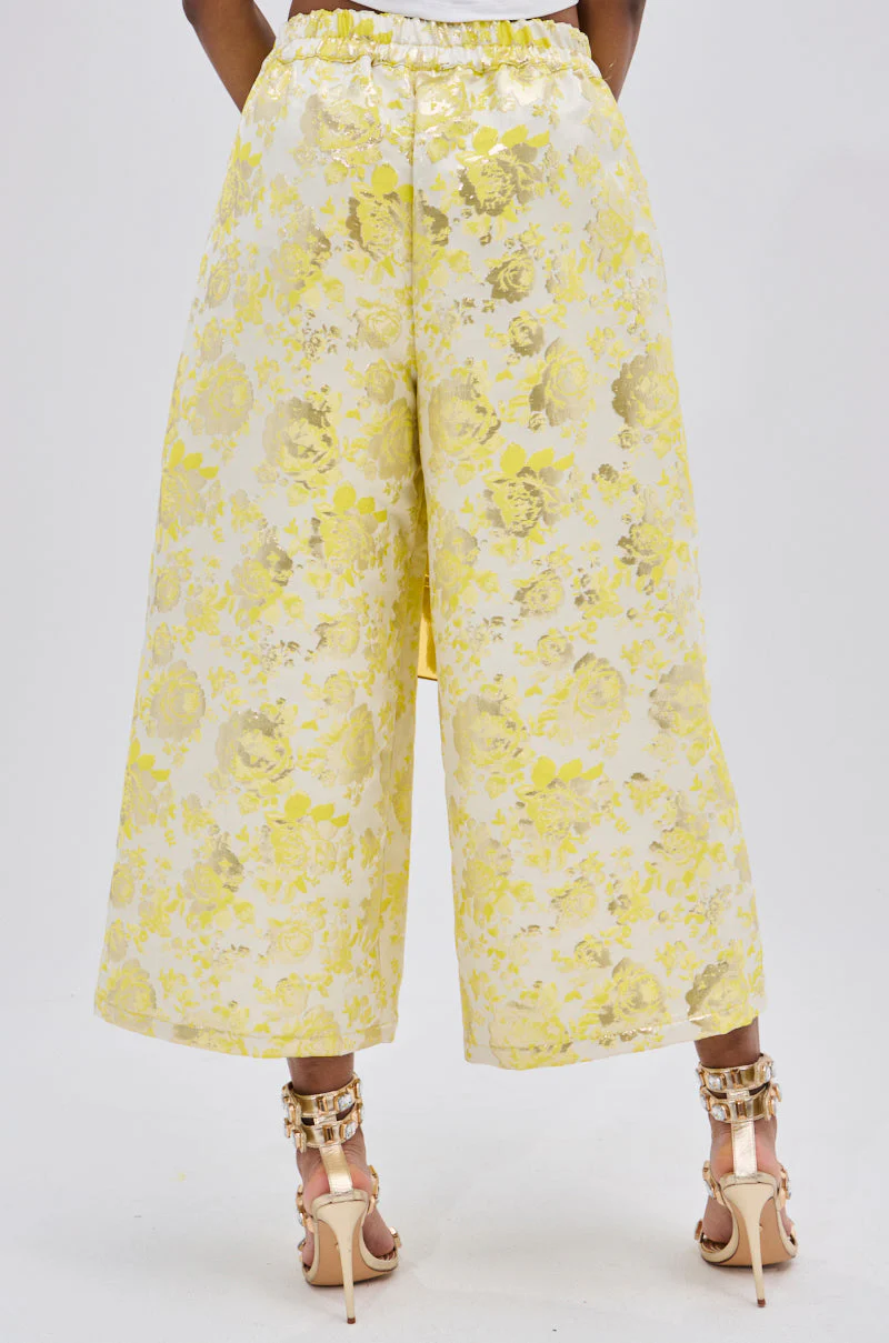 NO EXPECTATIONS CROPPED BROCADE PANTS - Image 6