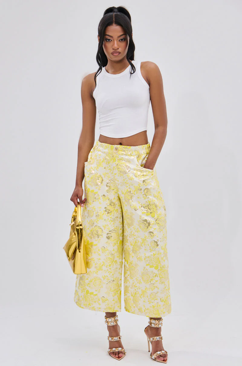 NO EXPECTATIONS CROPPED BROCADE PANTS - Image 8