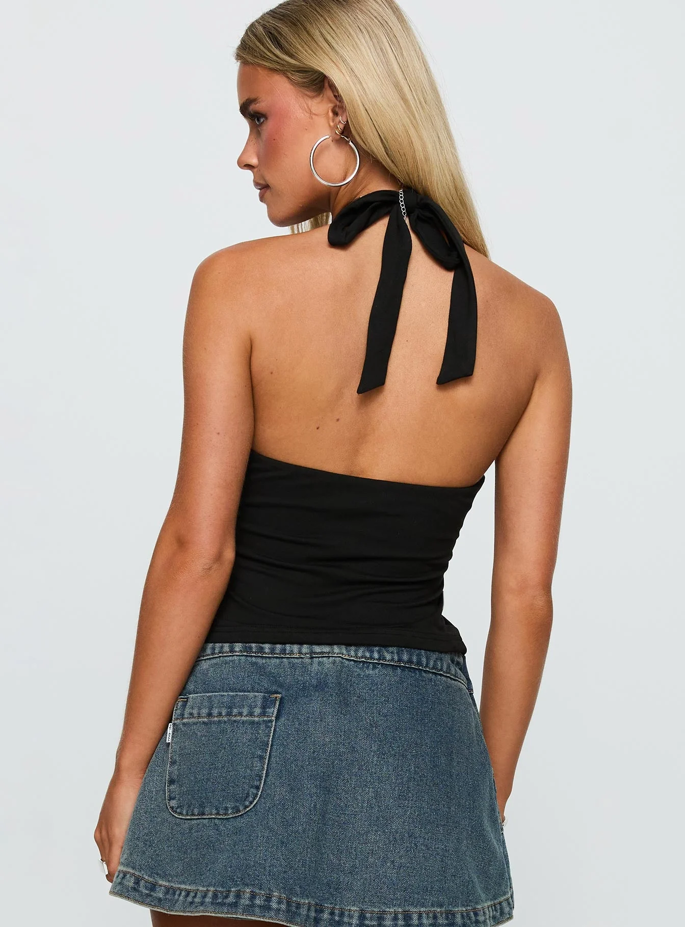 No Hard Feelings Twist Top Black - Image 4