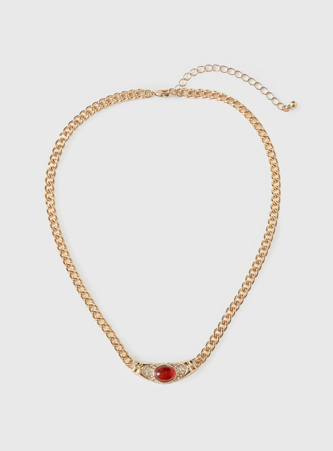 No Place Like Home Necklace Gold / Red - Image 2