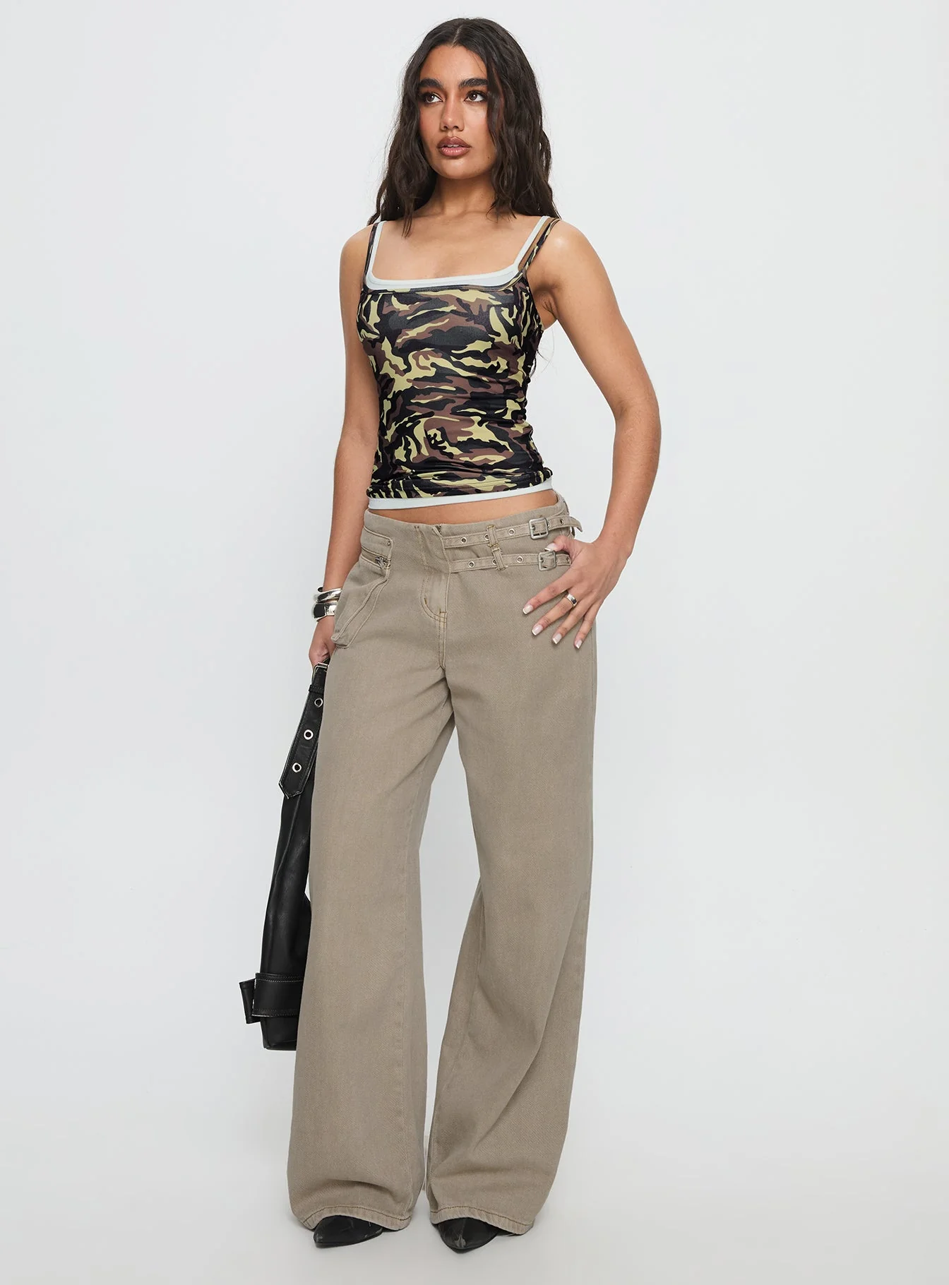 No Rules Layered Cami Top Camouflage - Image 3