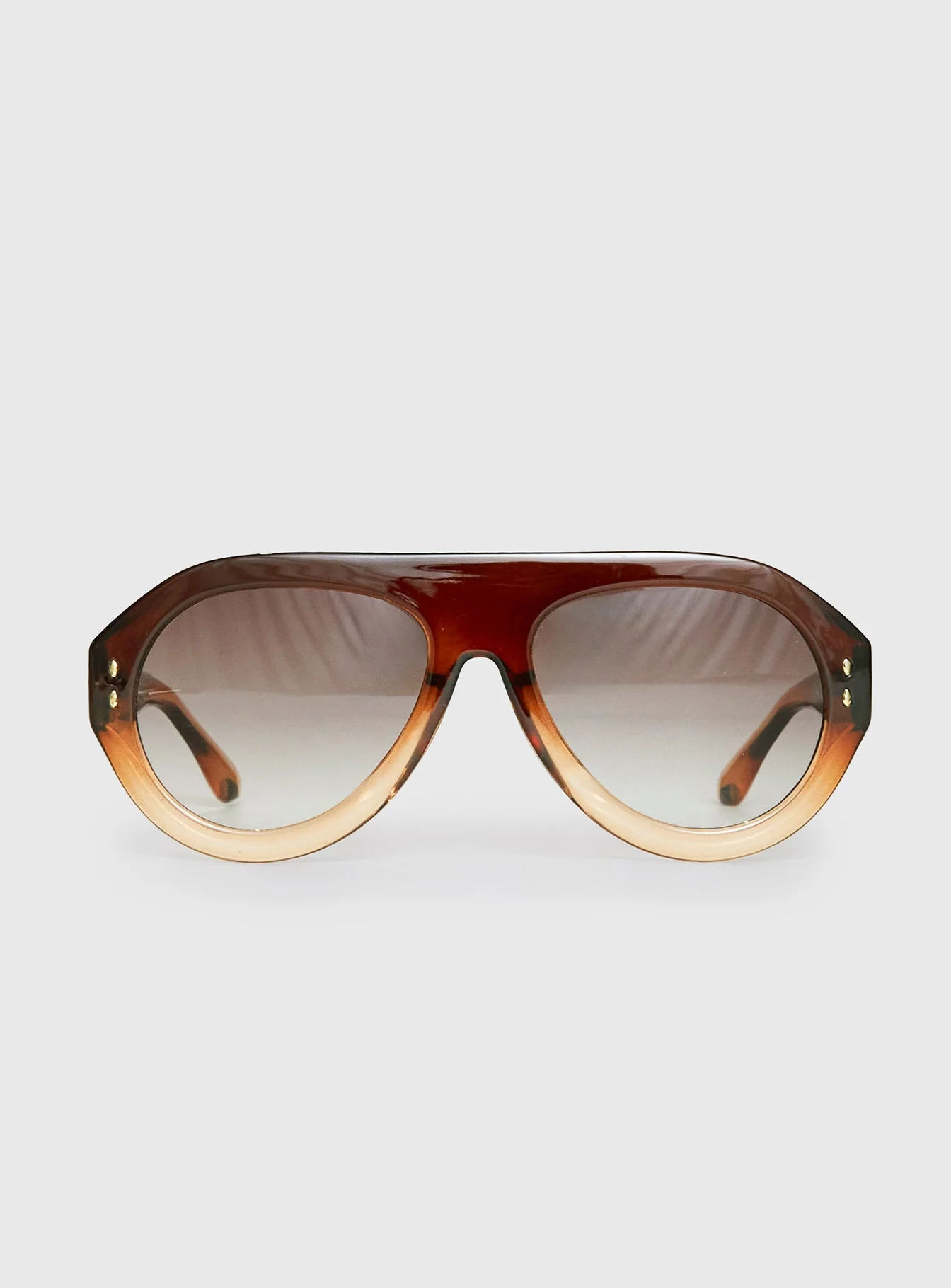 No Stylist Aviator Sunglasses Brown - Image 2