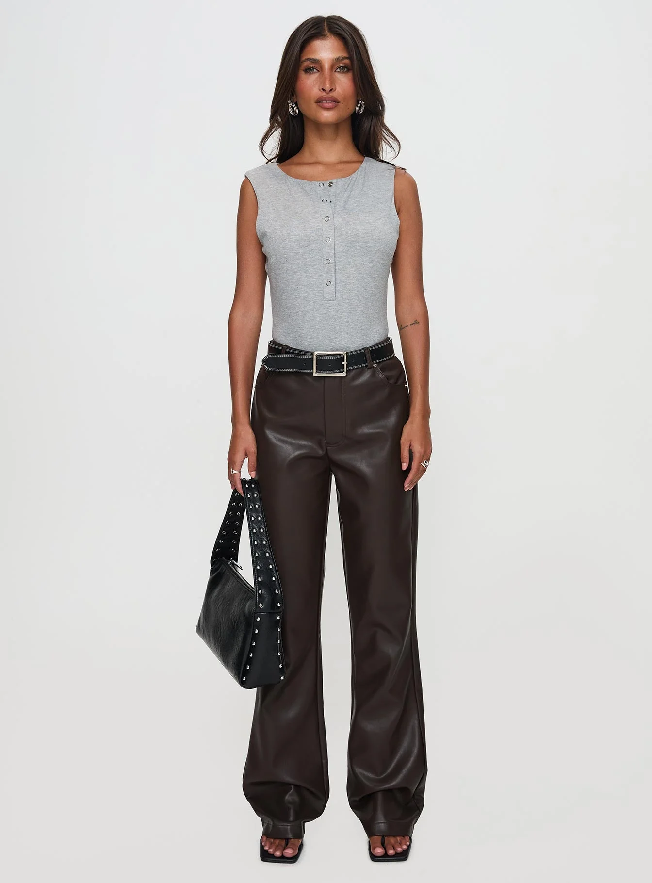 Nolene Low Rise Pants Chocolate - Image 6