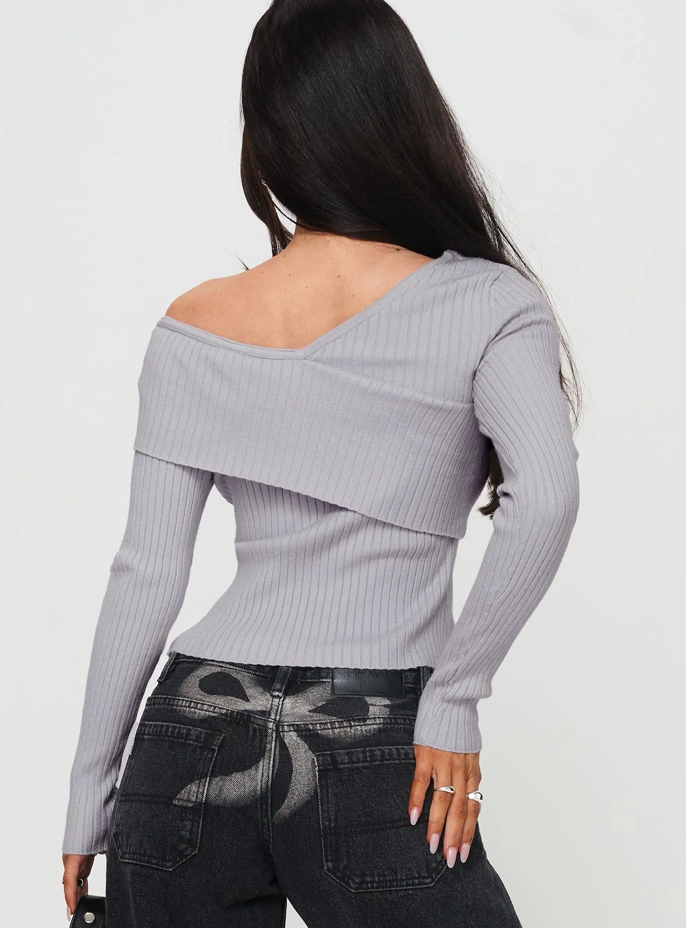 Nolia Long Sleeve Top Grey - Image 5