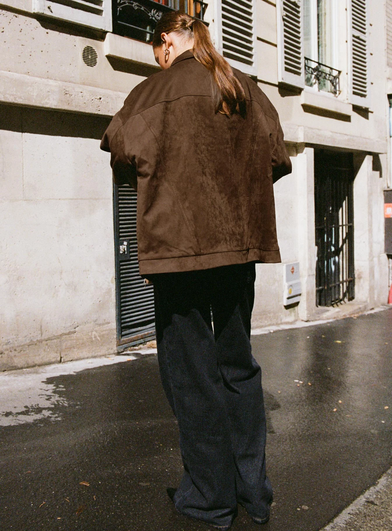 Nome Faux Suede Jacket Brown - Image 6