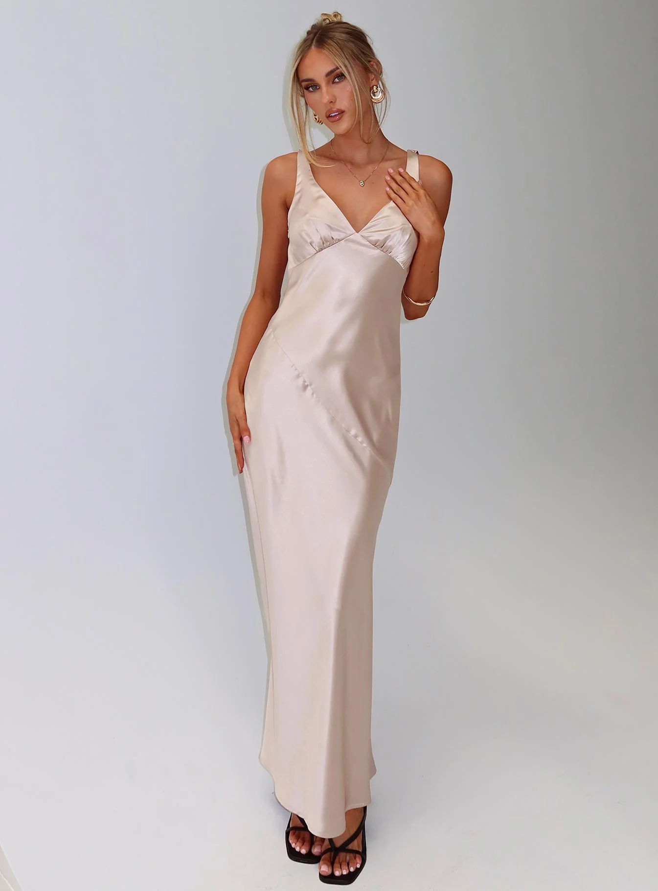 Northern Star Maxi Dress Champagne - Image 9