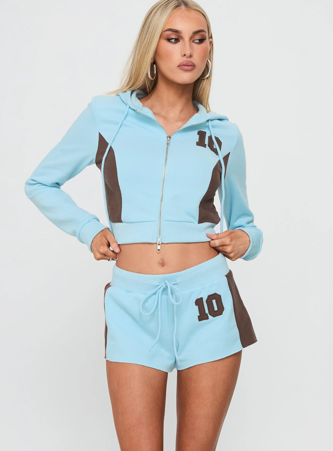 Notable Drawstring Micro Shorts Blue - Image 2