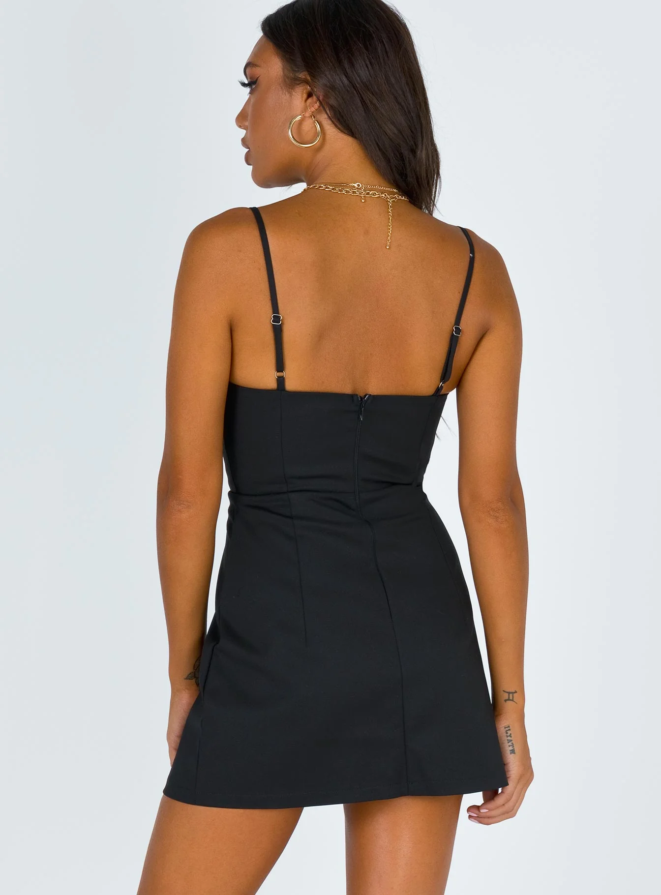 Novella Mini Dress Black - Image 7