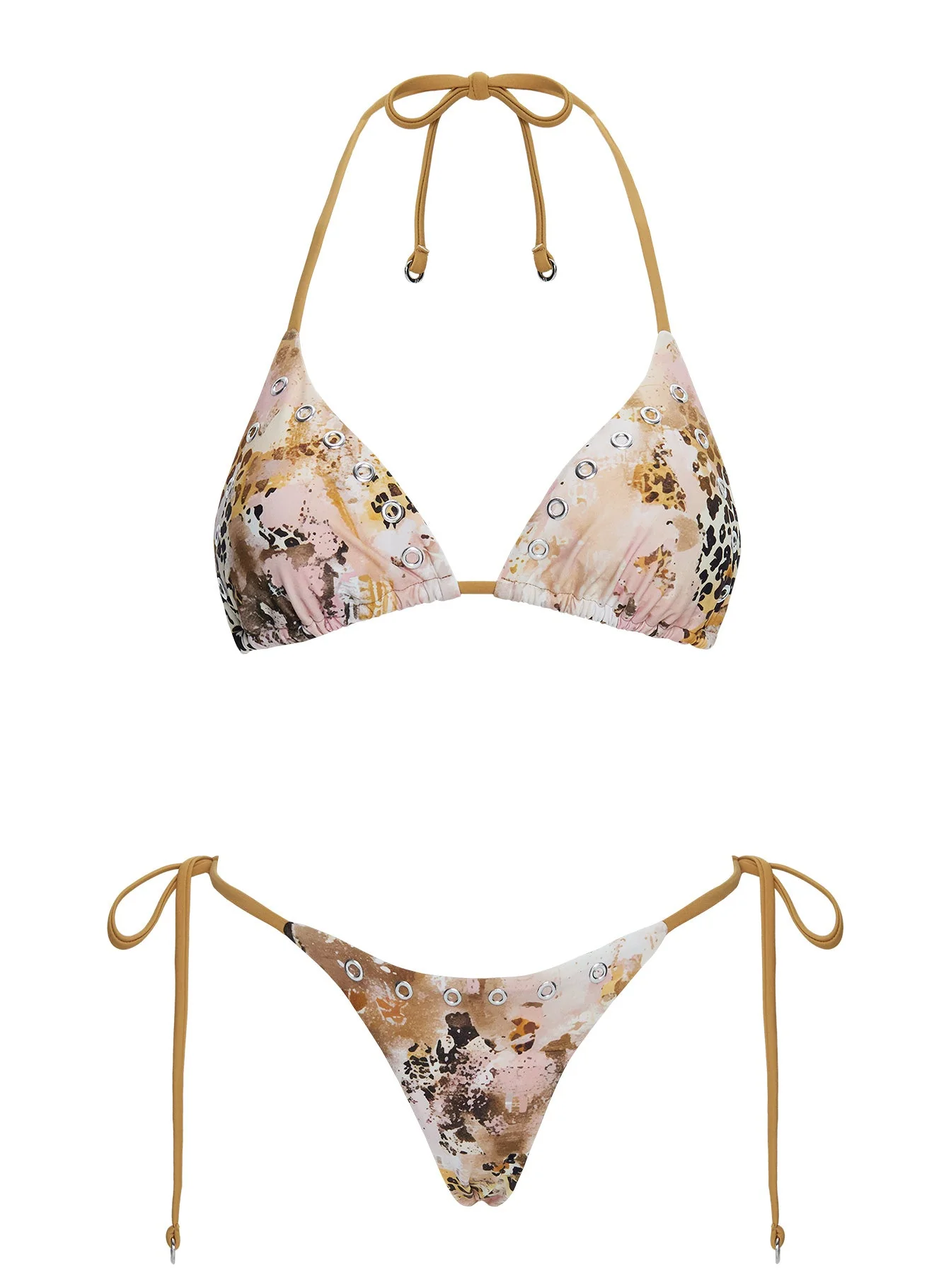 Noxie Triangle Bikini Top Leopard Multi - Image 5