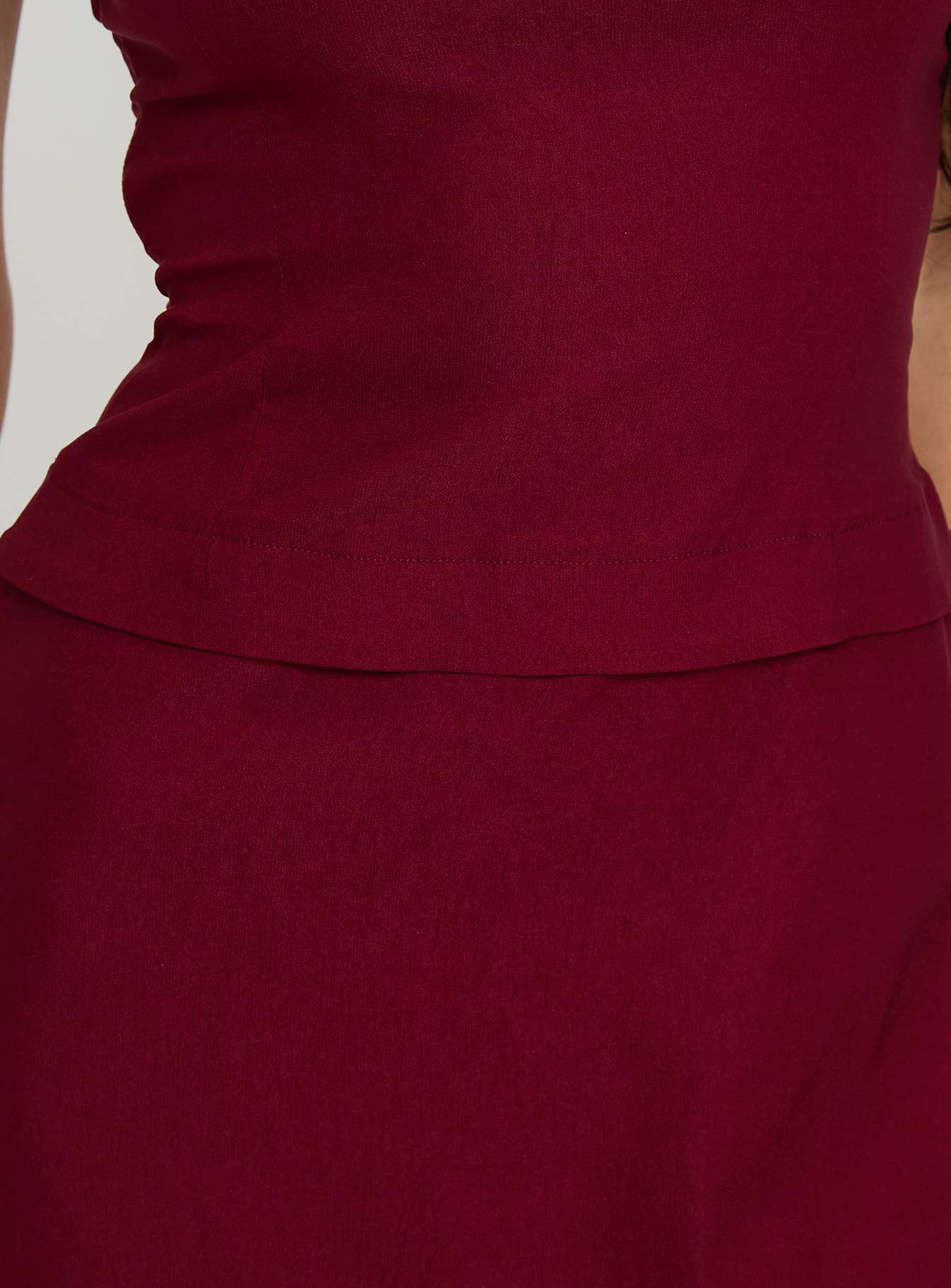 Nutmeg Strapless Mini Dress Burgundy - Image 5