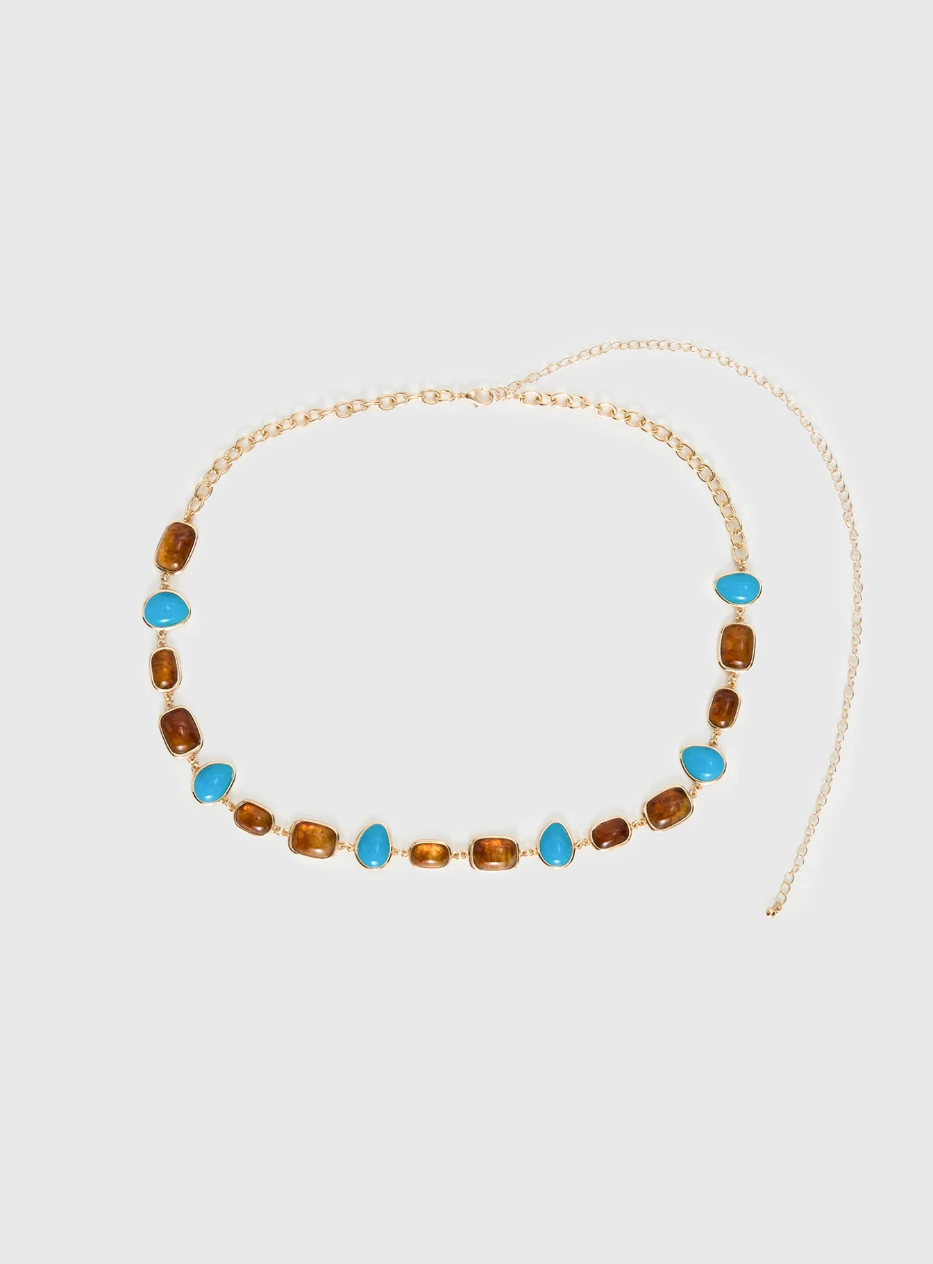 Nuvora Gemstone Chain Belt Gold - Image 2