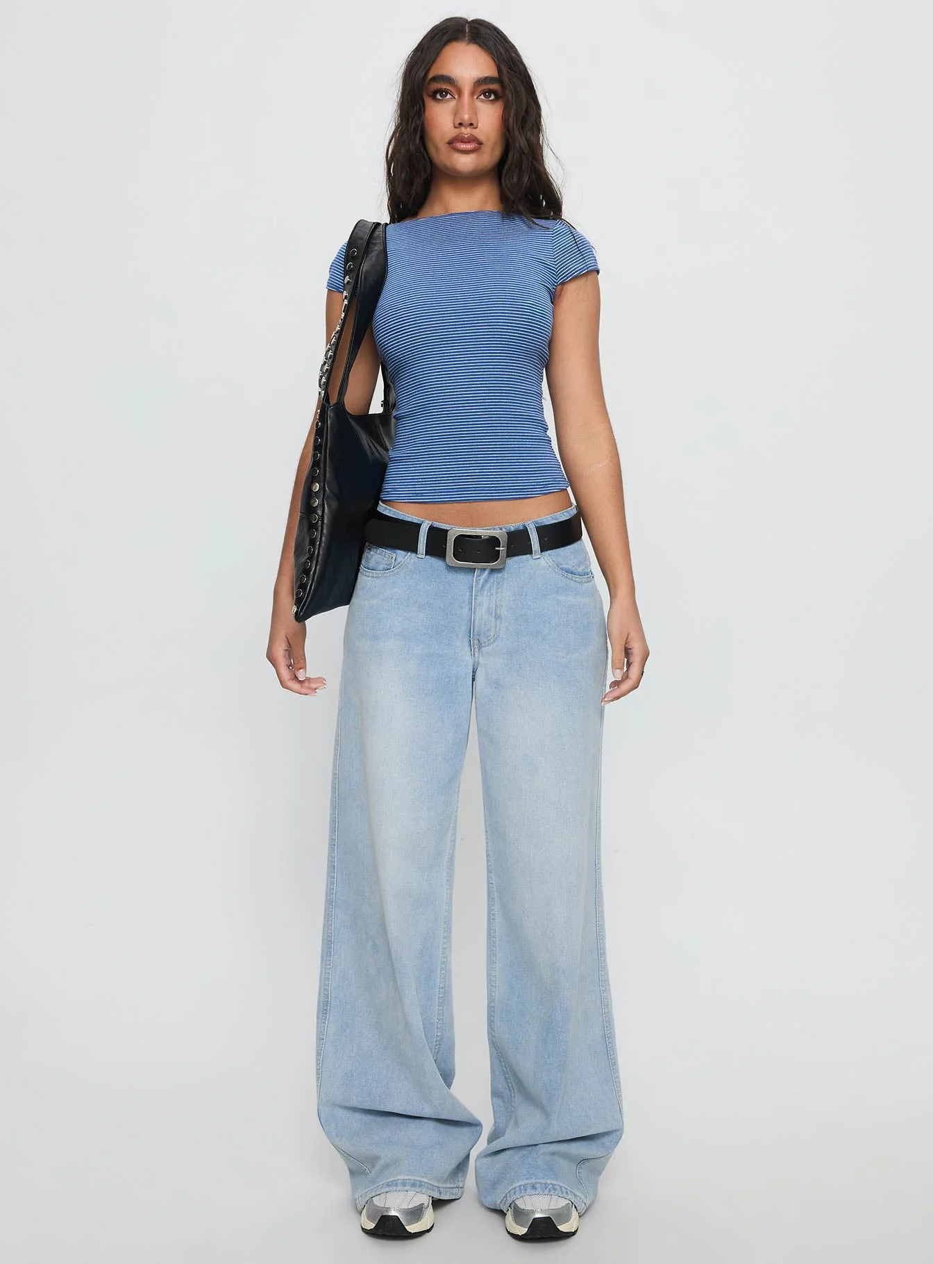 Nyren Low Back Boatneck Top Blue Stripe - Image 7