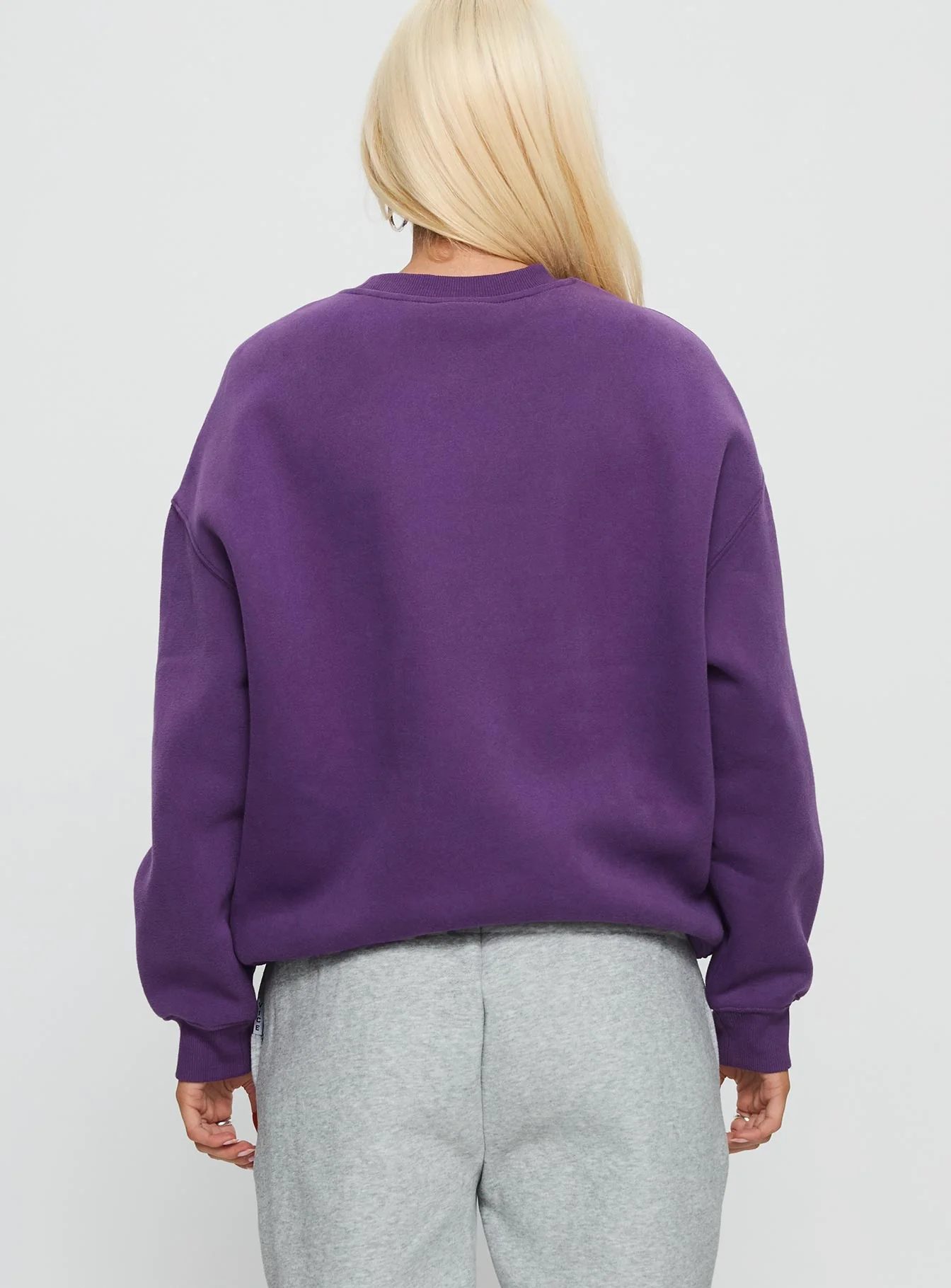 NYU Offside Crewneck Sweatshirt Purple - Image 4