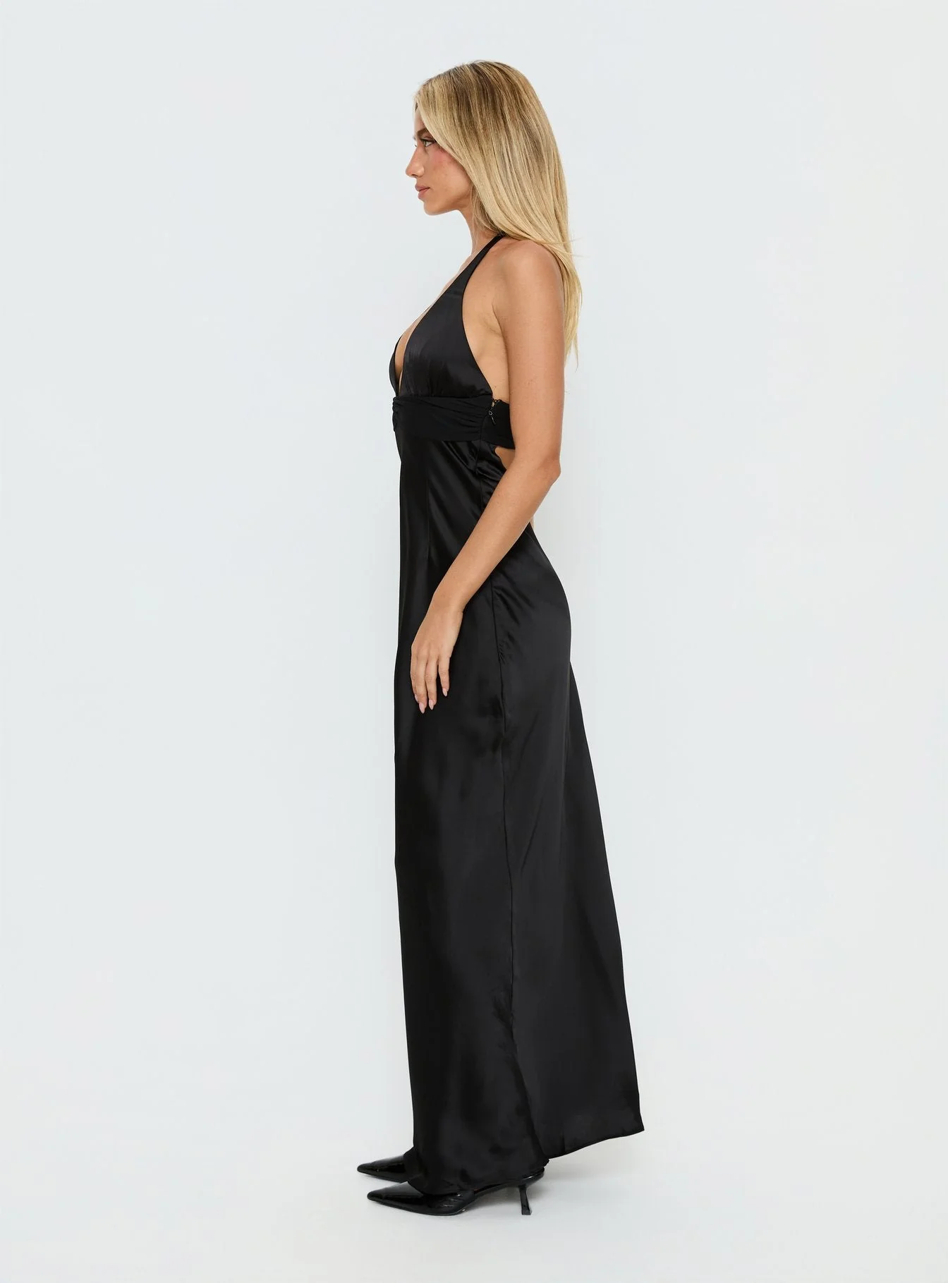 Odyssa Halter Maxi Dress Black - Image 3