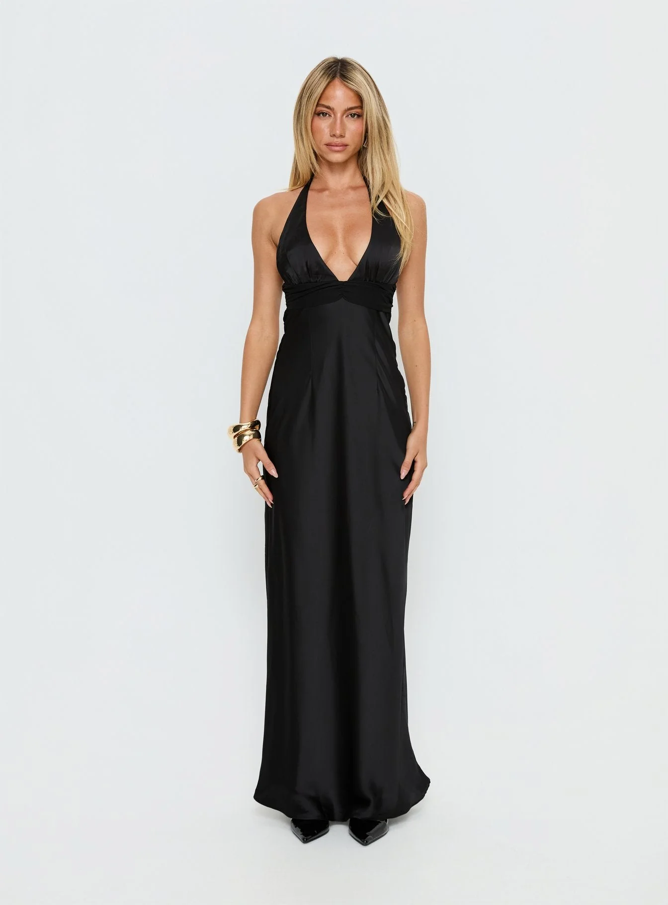 Odyssa Halter Maxi Dress Black - Image 5