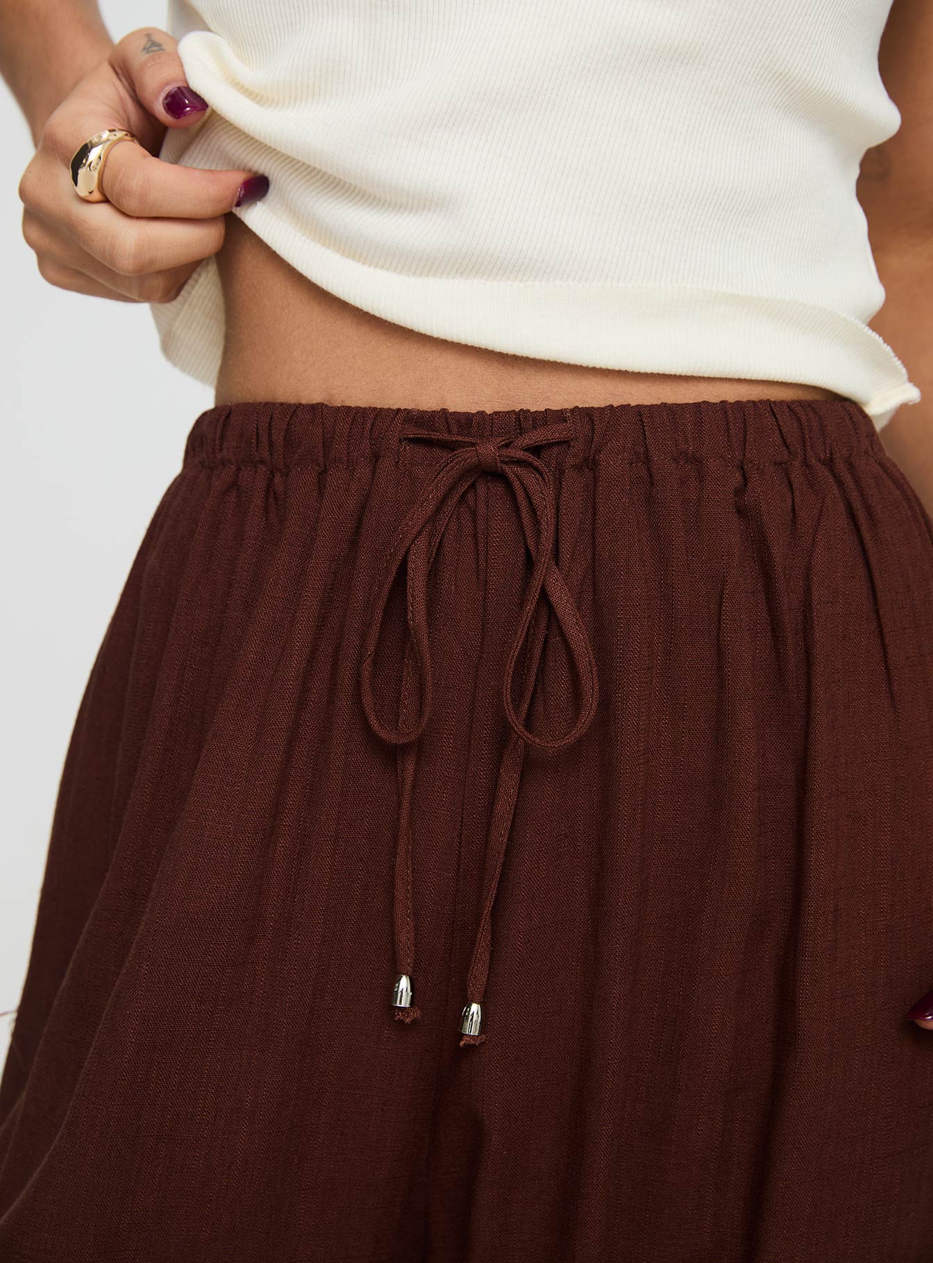 Ogilvie Linen Blend Pants Chocolate - Image 5