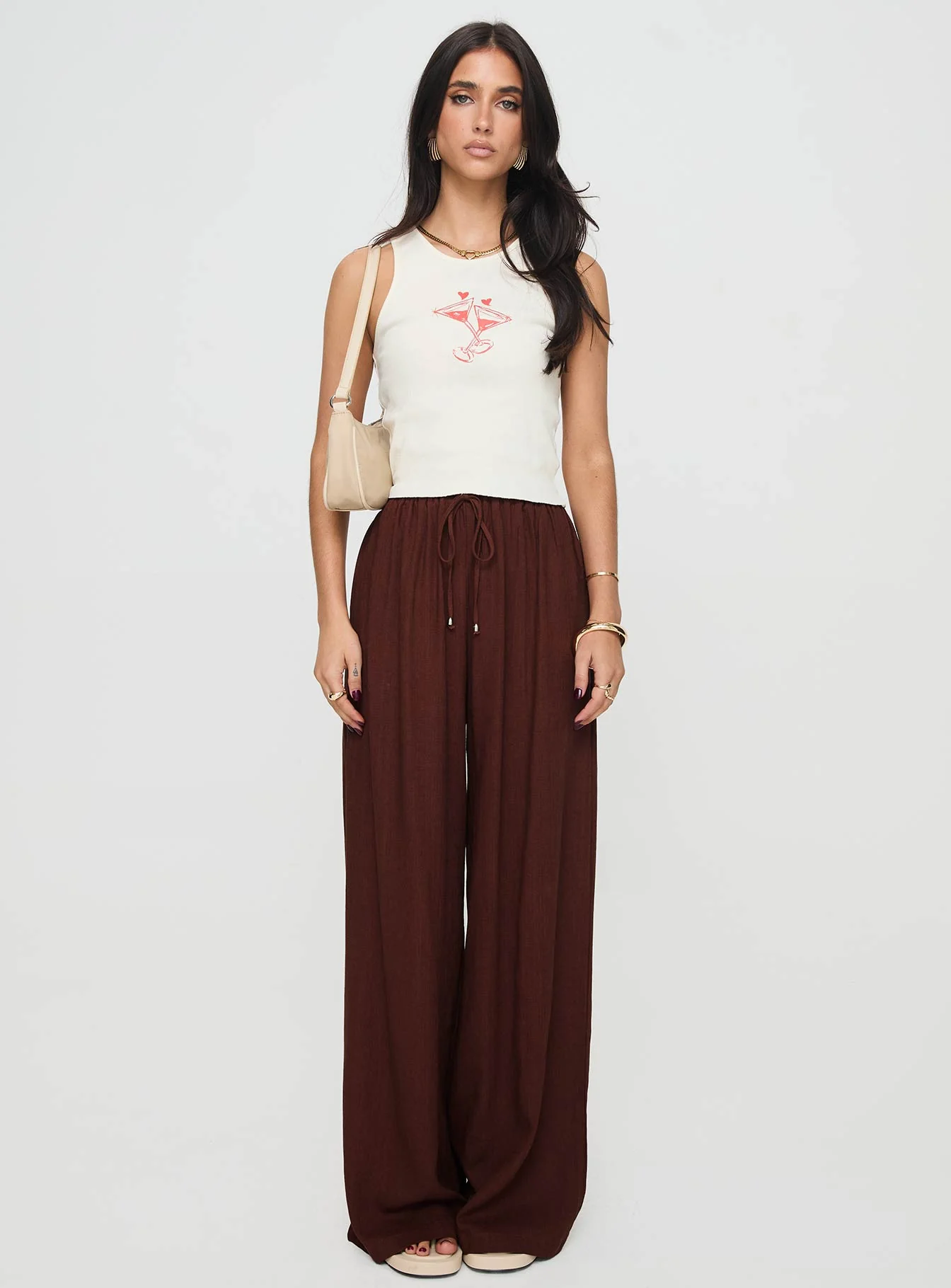 Ogilvie Linen Blend Pants Chocolate - Image 6