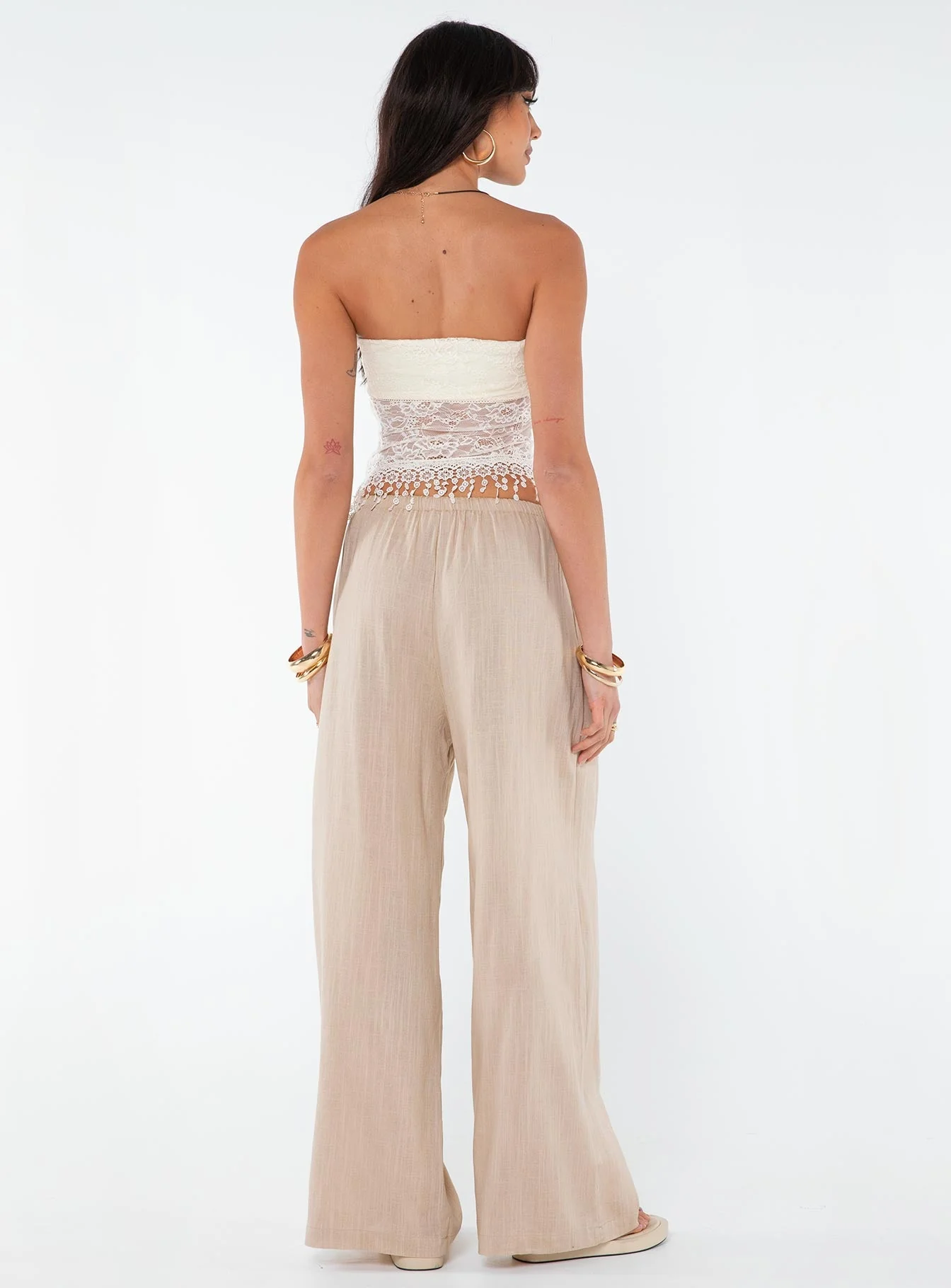 Ogilvie Linen Blend Pants Beige - Image 5