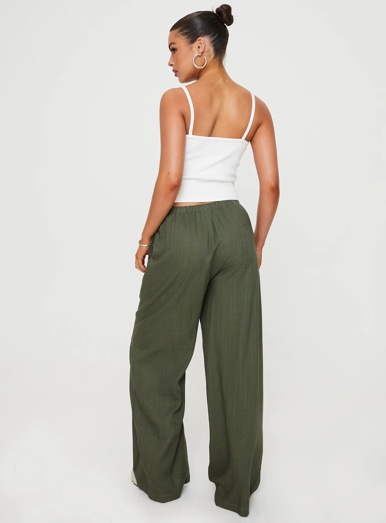 Ogilvie Linen Blend Pants Olive - Image 5