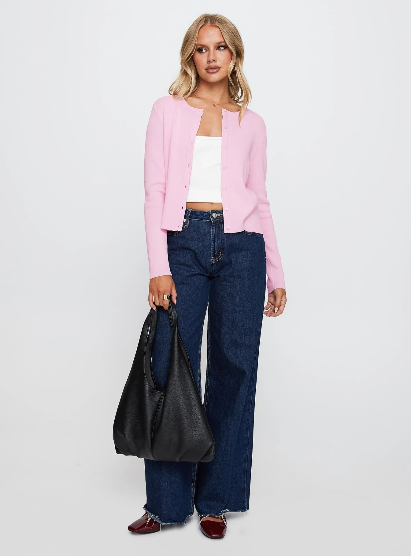 Old Burlington Knit Cardigan Pink - Image 2
