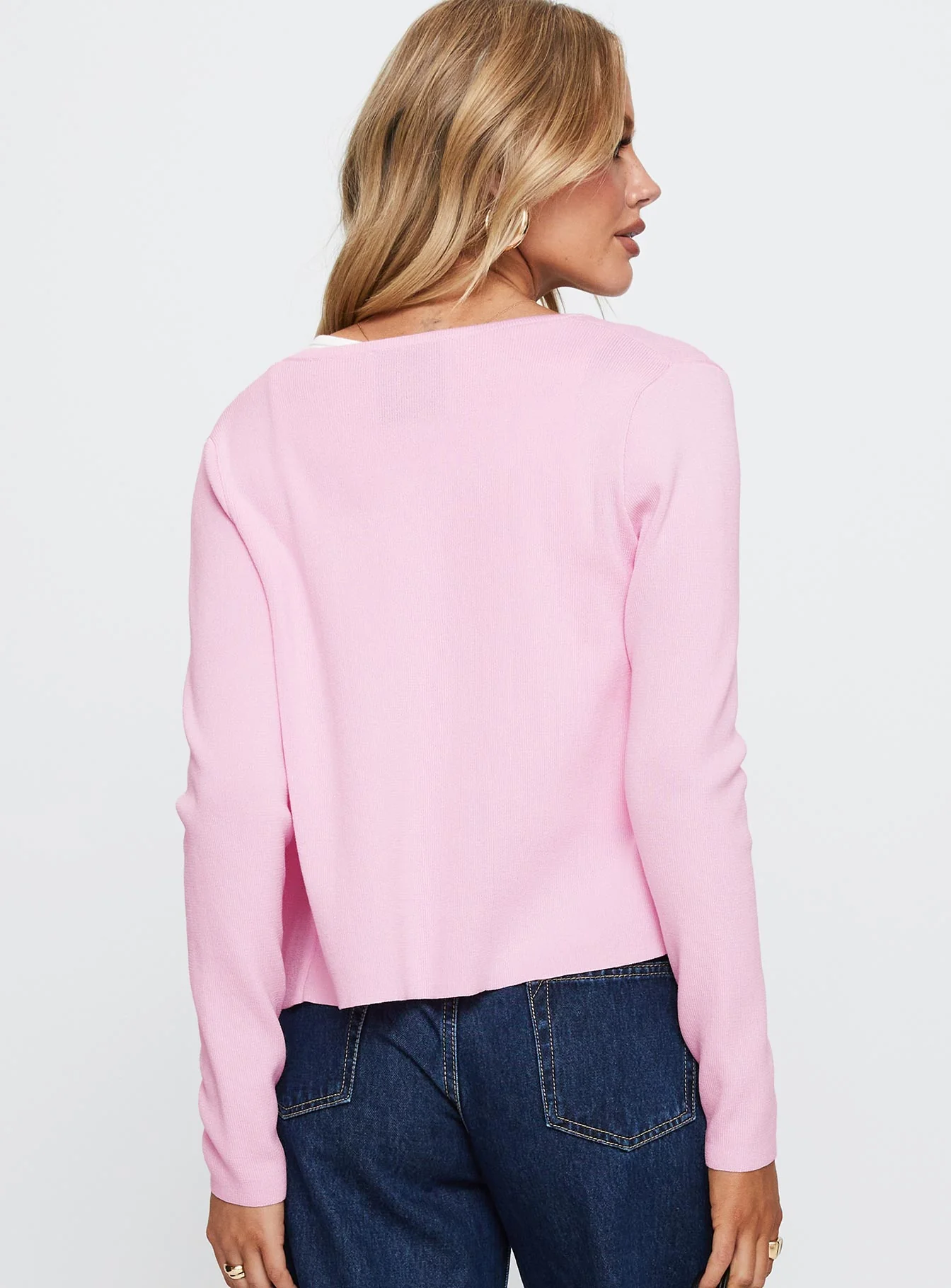 Old Burlington Knit Cardigan Pink - Image 4
