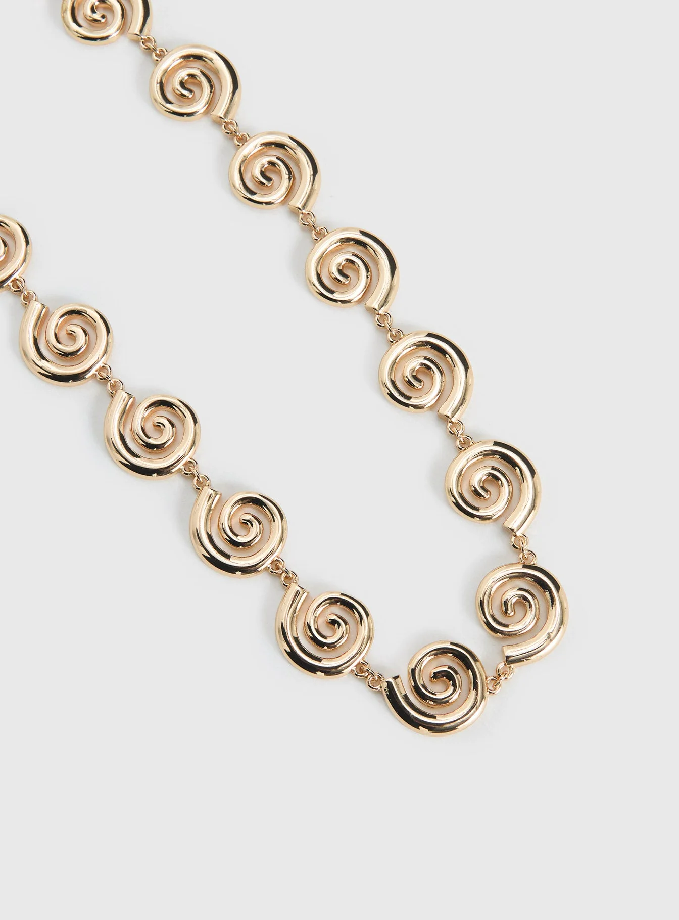 Olivah Spiral Necklace Gold - Image 3