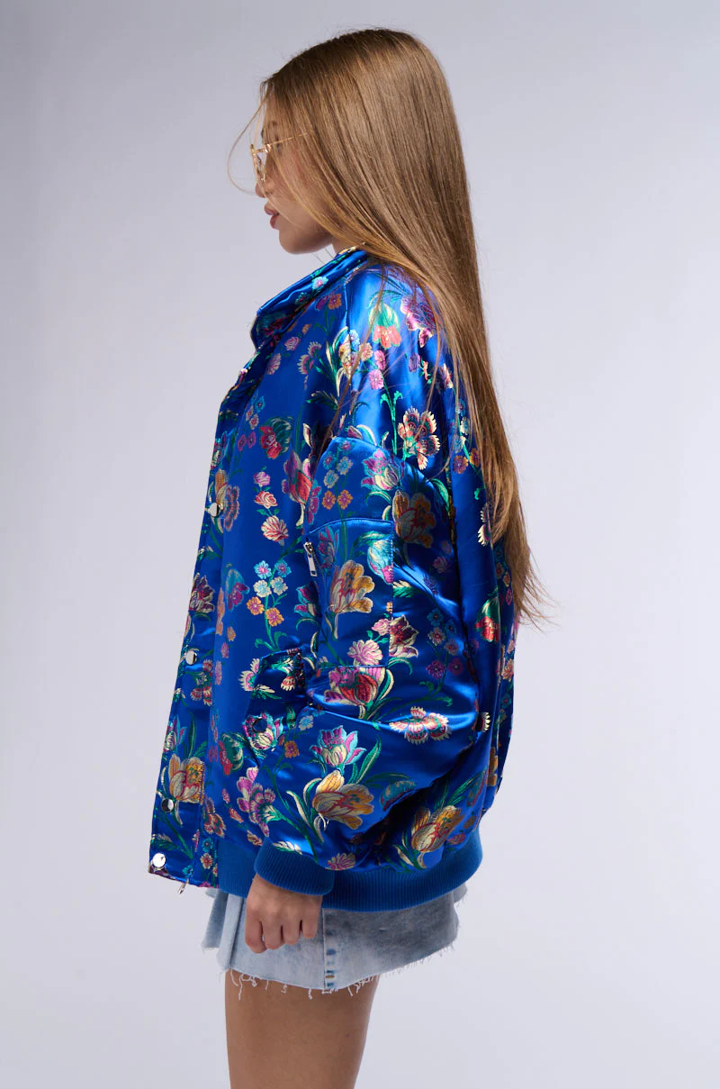 OLLIE METALLIC BROCADE BOMBER JACKET - Image 4