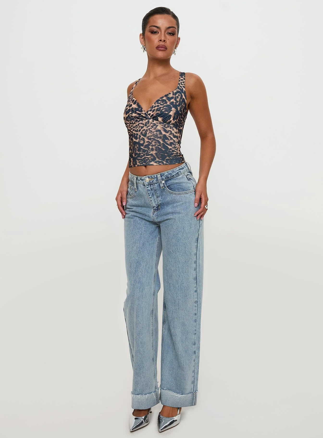 Ollie Mid Rise Straight Leg Jean Light Wash Denim - Image 3