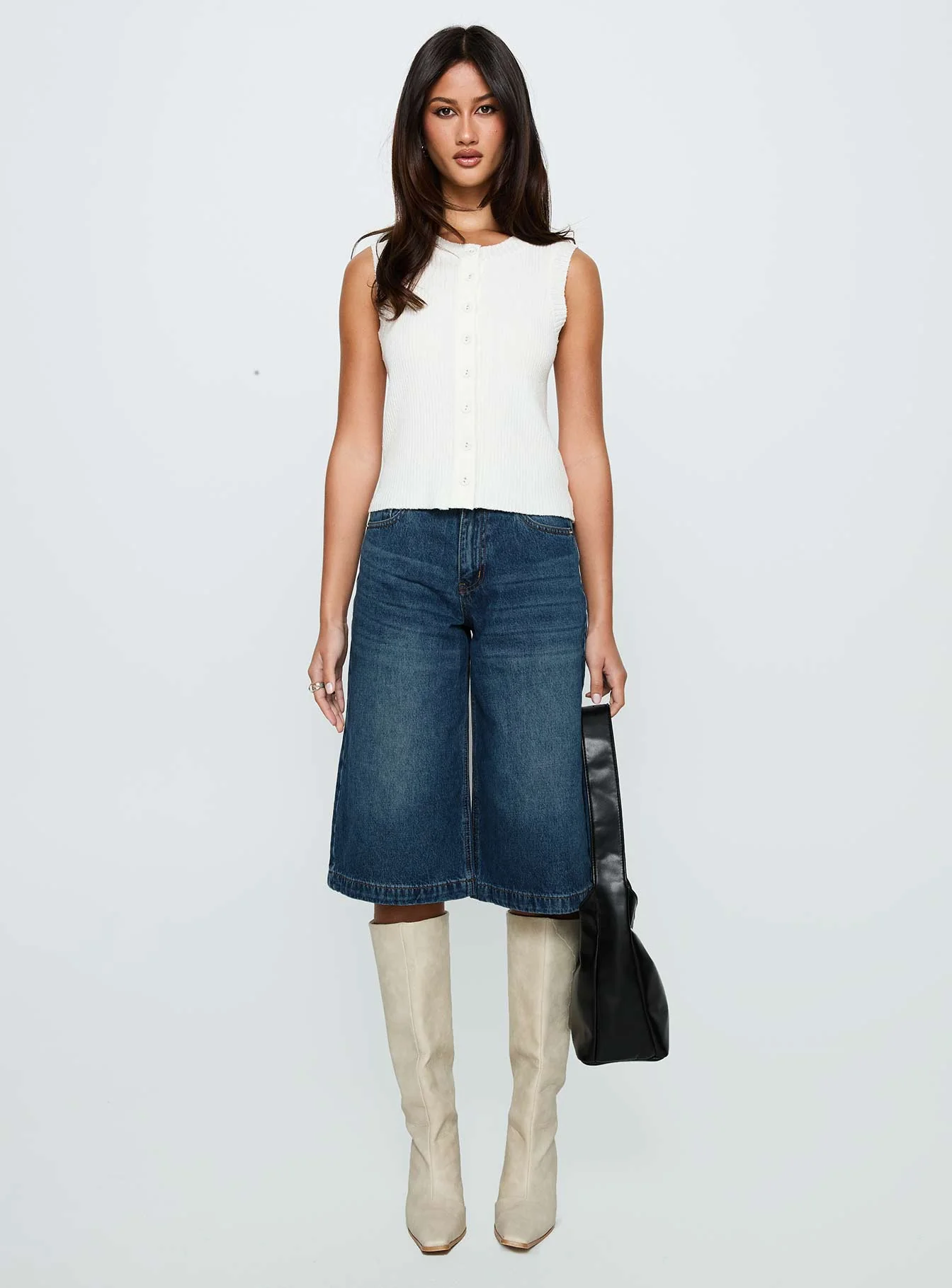 Ollison Longline Denim Shorts Blue - Image 7