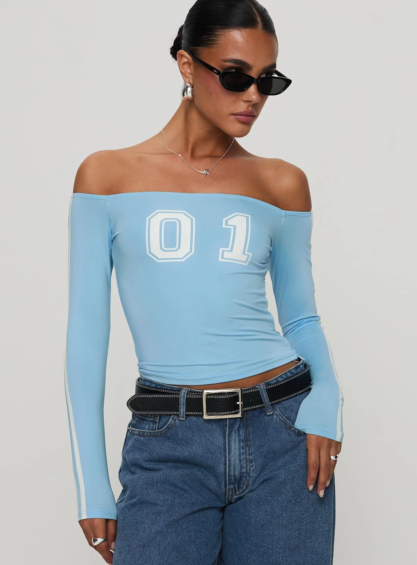 One And Only Long Sleeve Top Blue - Image 2