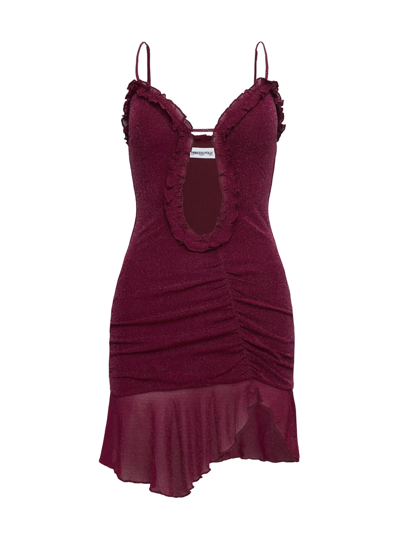One Dance Asymmetrical Mini Dress Plum - Image 5