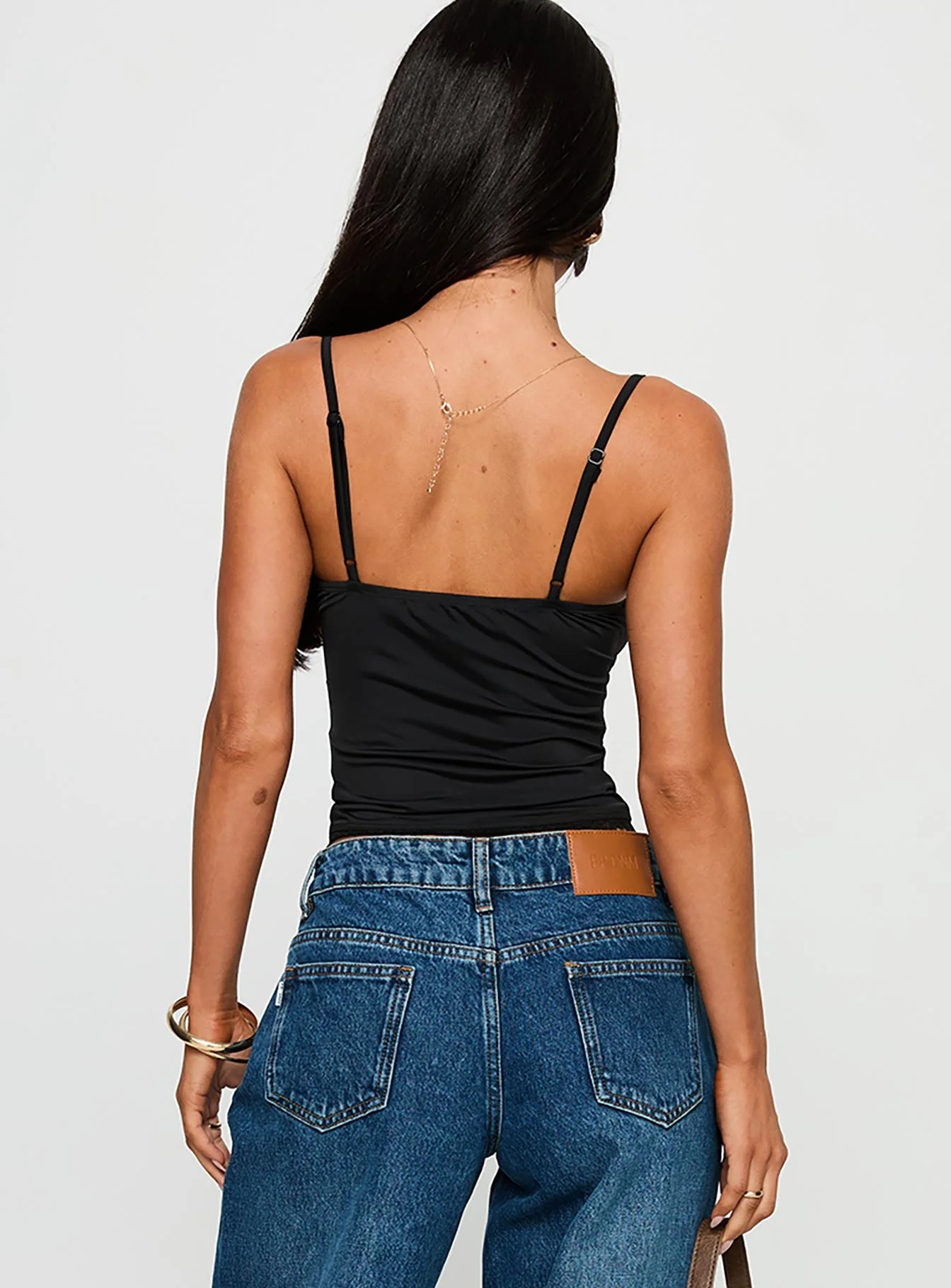 One More Chance Lace Trim Top Black - Image 5