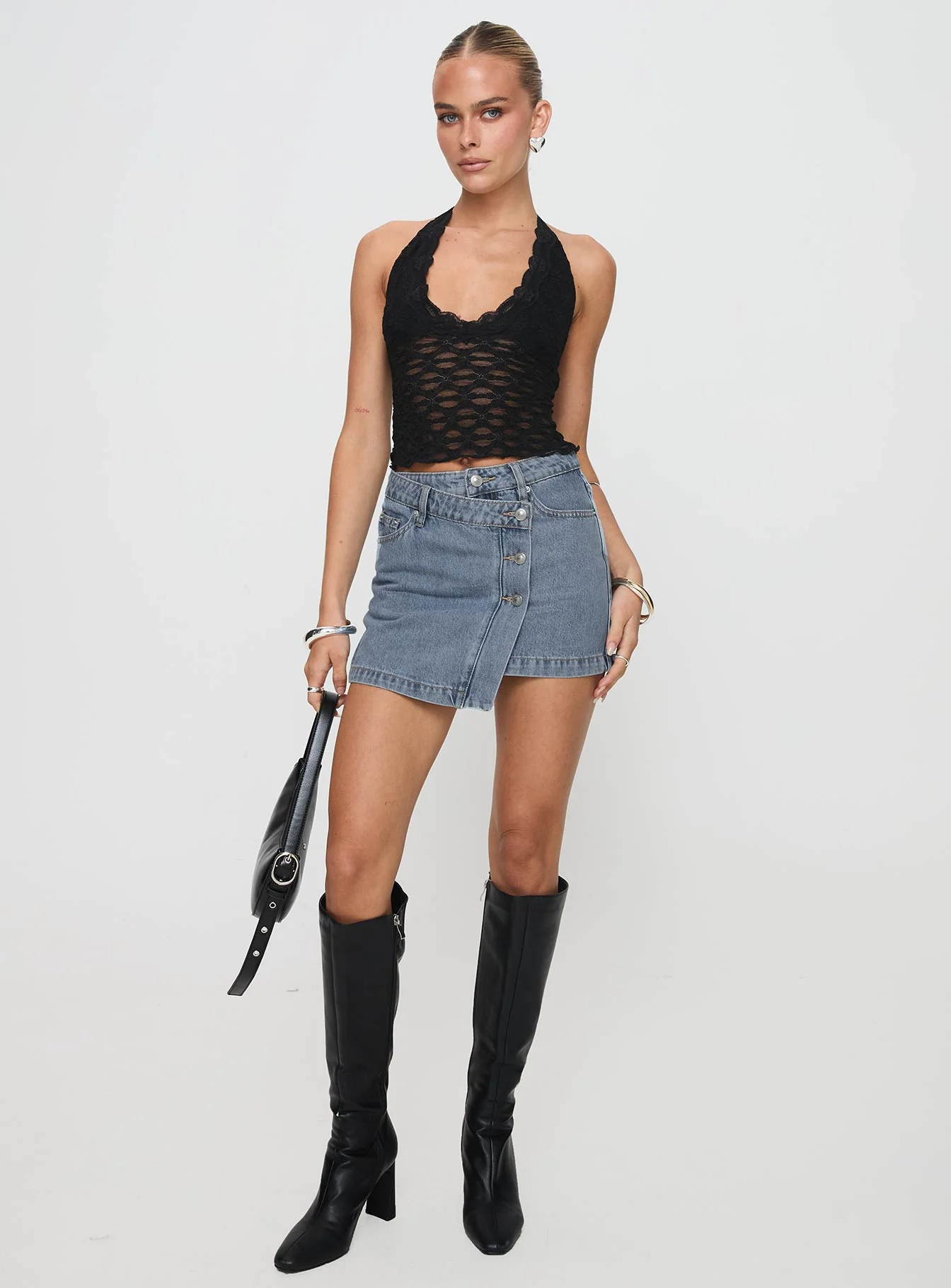 Only Angel Halter Top Black - Image 3
