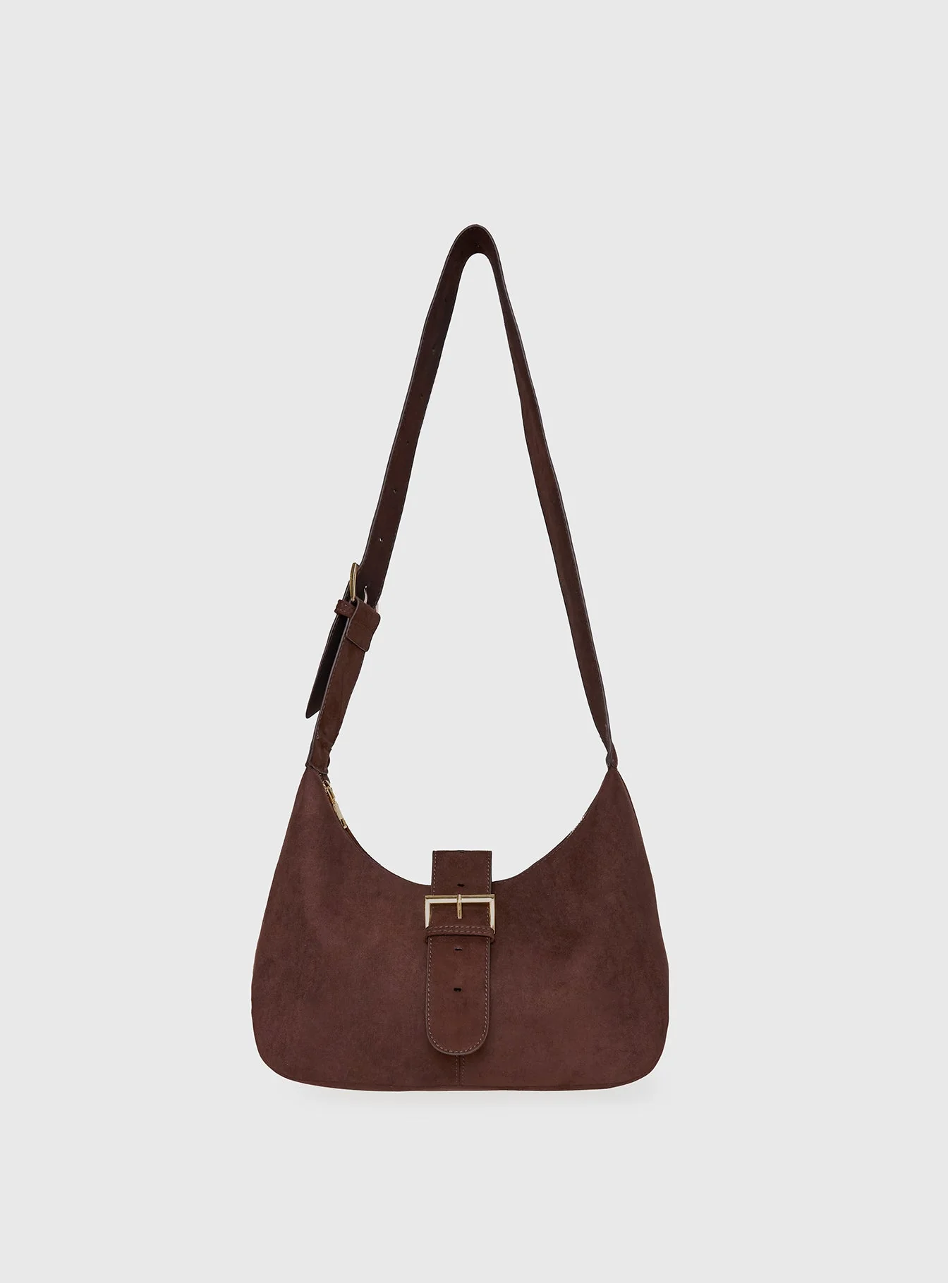 Orange County Faux Suede Bag Brown - Image 2