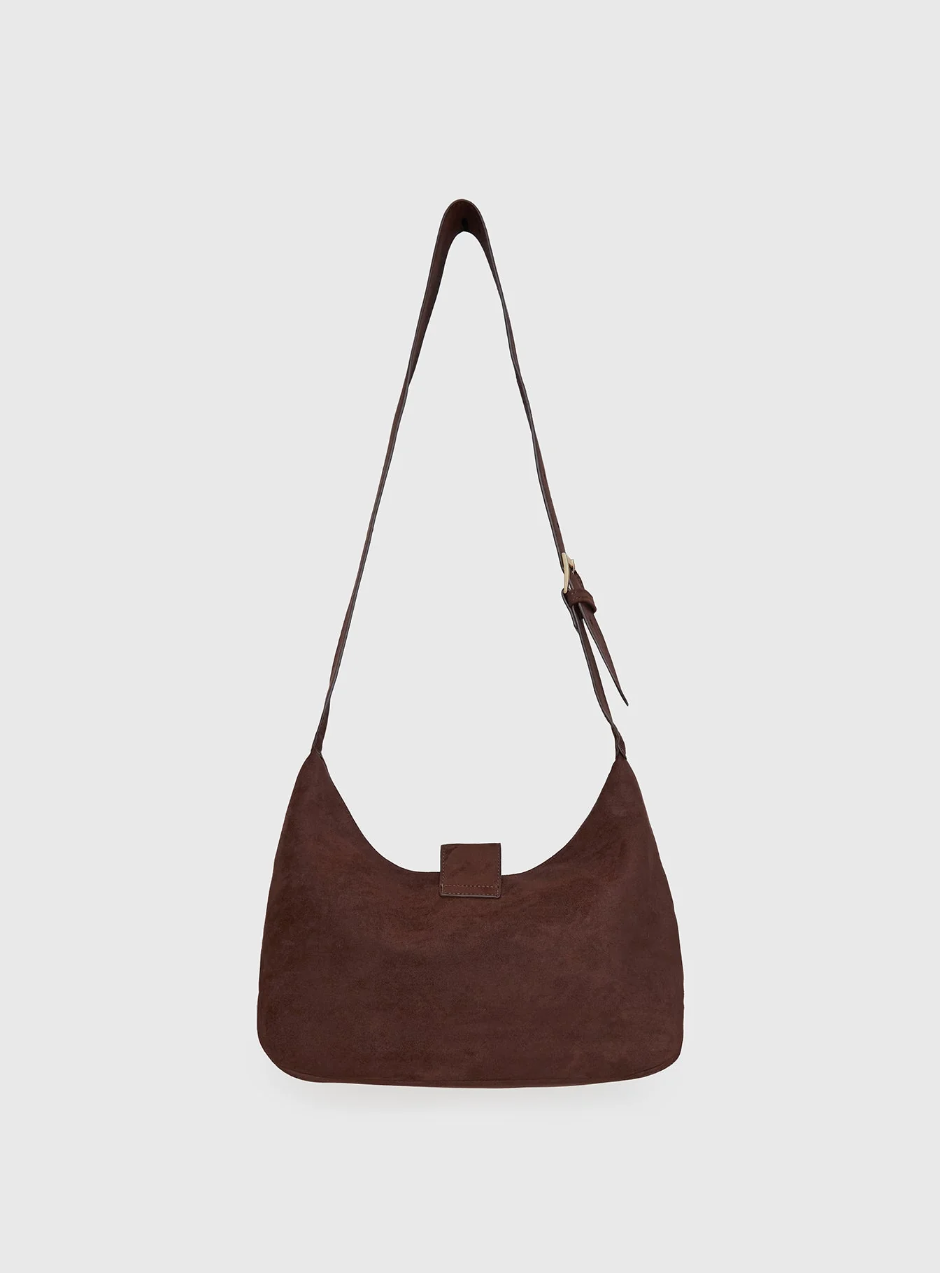 Orange County Faux Suede Bag Brown - Image 4