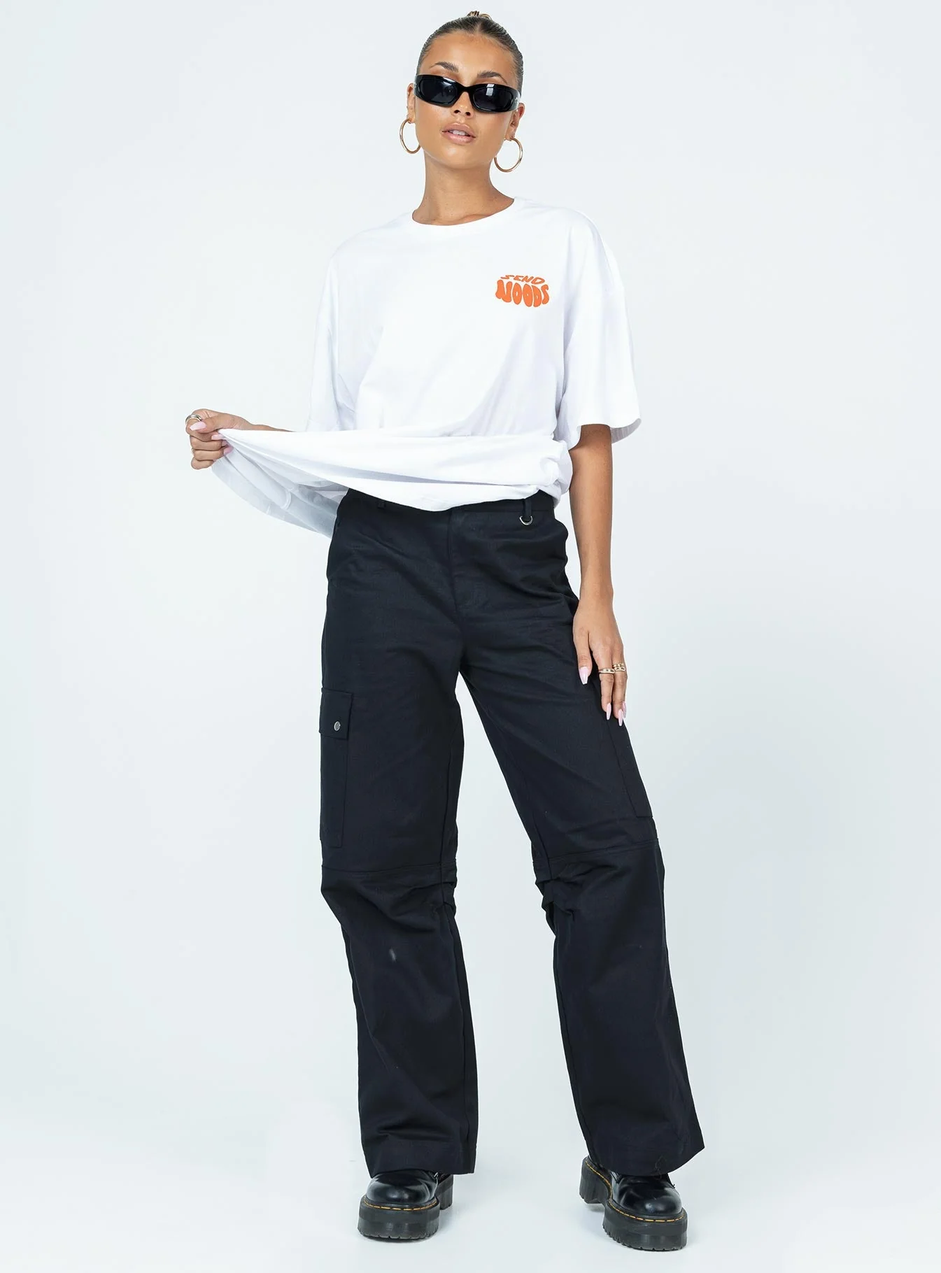 Noods Oversized Tee White - Image 3