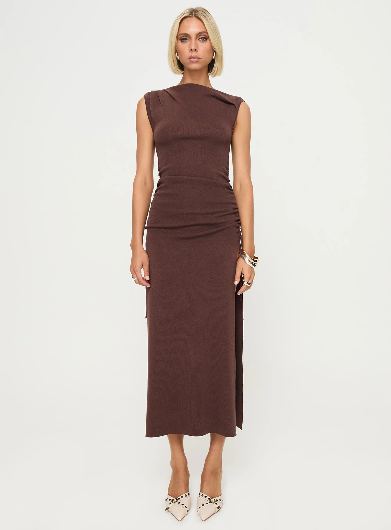 Original Sin Dress Midi Dress Chocolate - Image 7