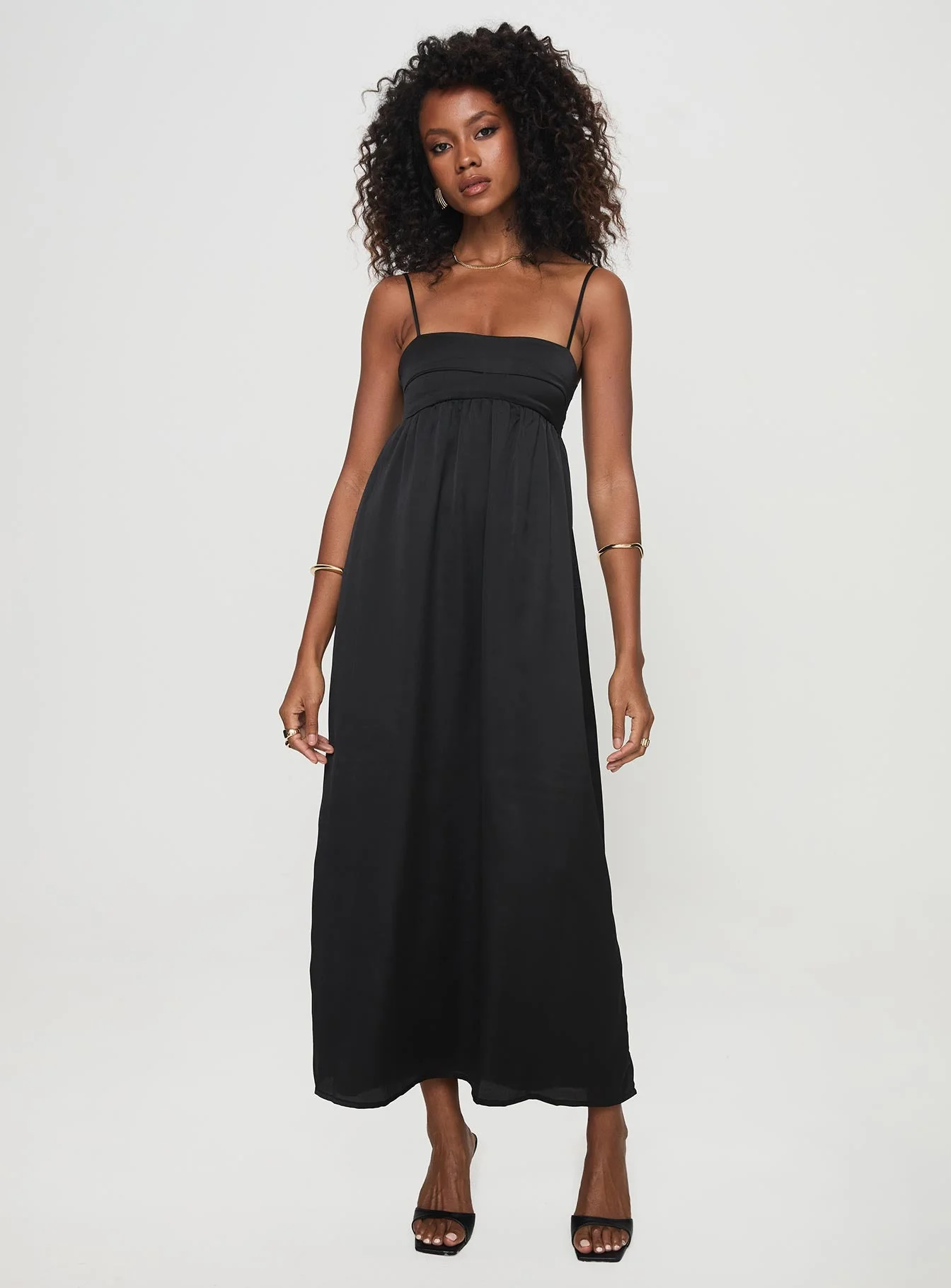 Ortega Maxi Dress Black - Image 3