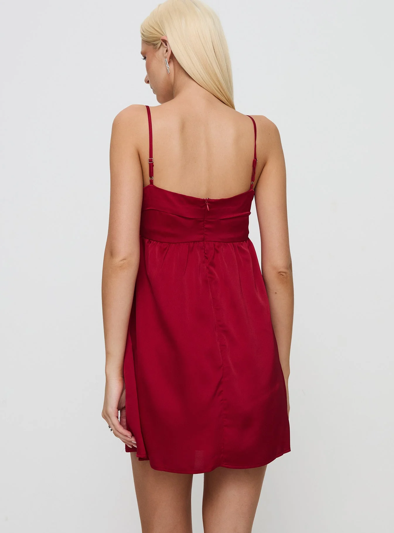 Ortega Mini Dress Red - Image 5