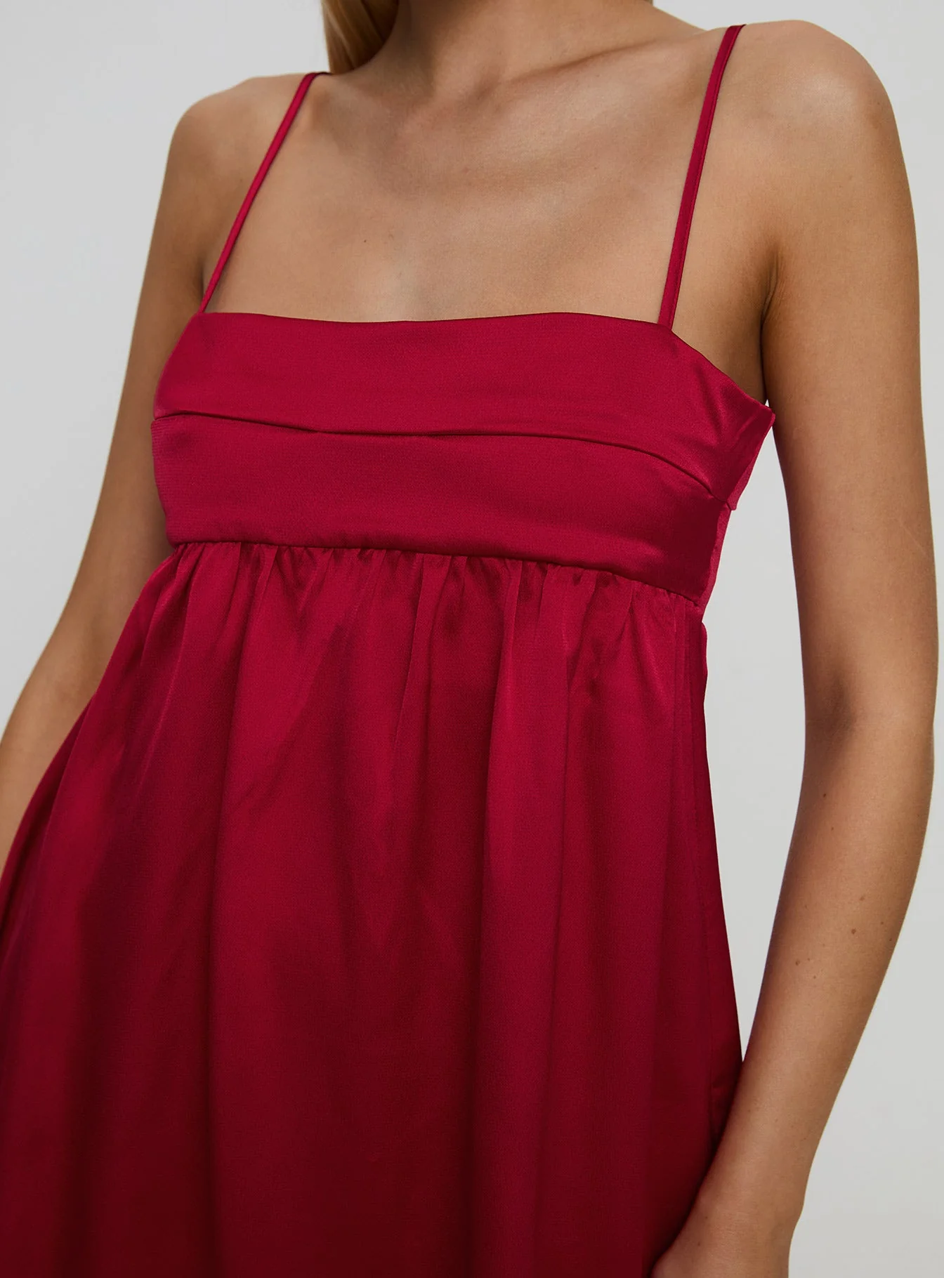 Ortega Mini Dress Red - Image 6