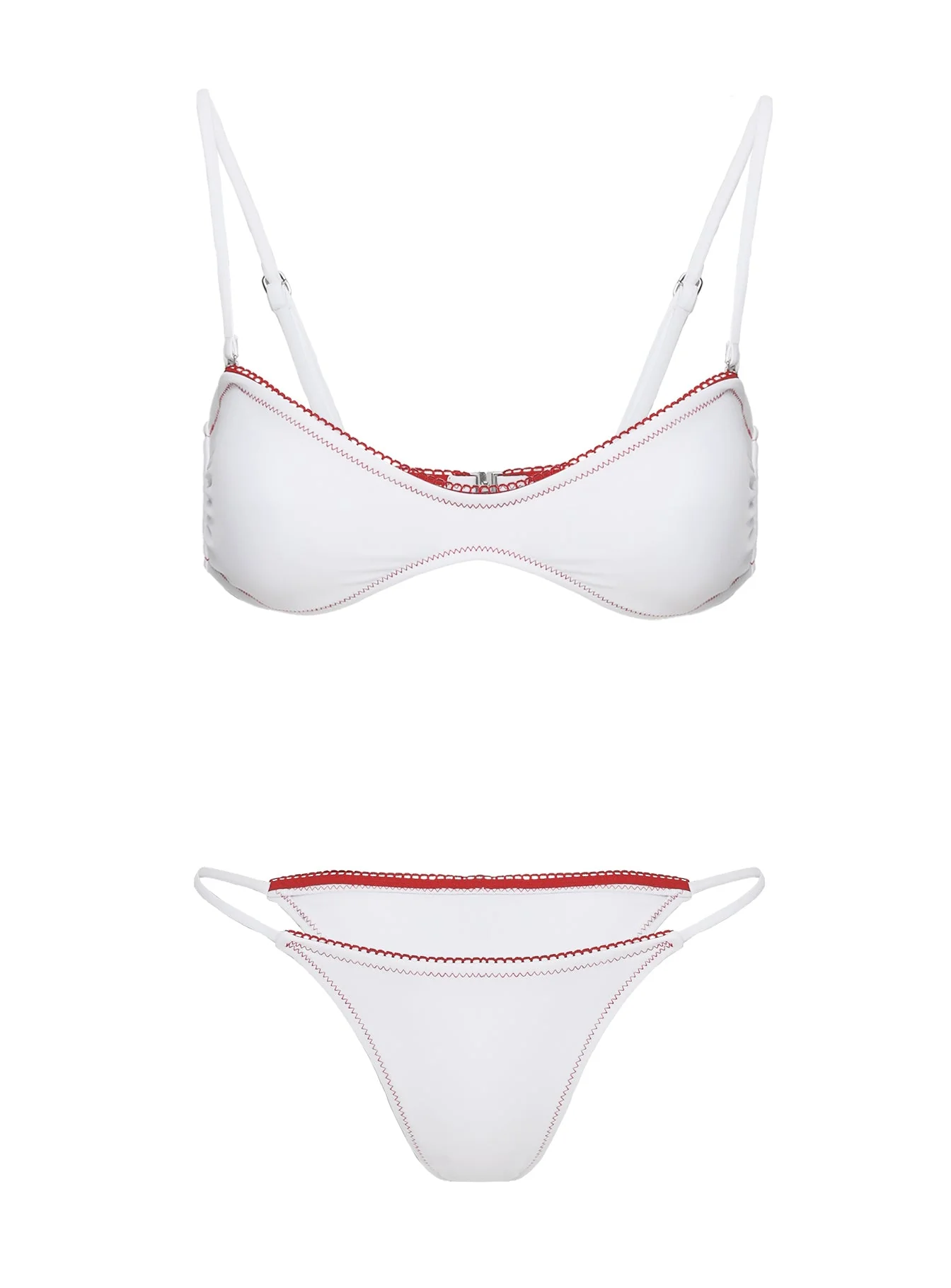 Othella String Bikini Bottoms White / Red - Image 5